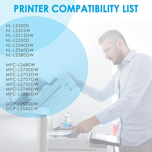 Miniatura 2 de LeciRoba TN660 Cartucho de tóner negro de alto rendimiento para Brother TN660 TN630 para usar con impresora HL-L2300D HL-L2380DW HL-L2320D