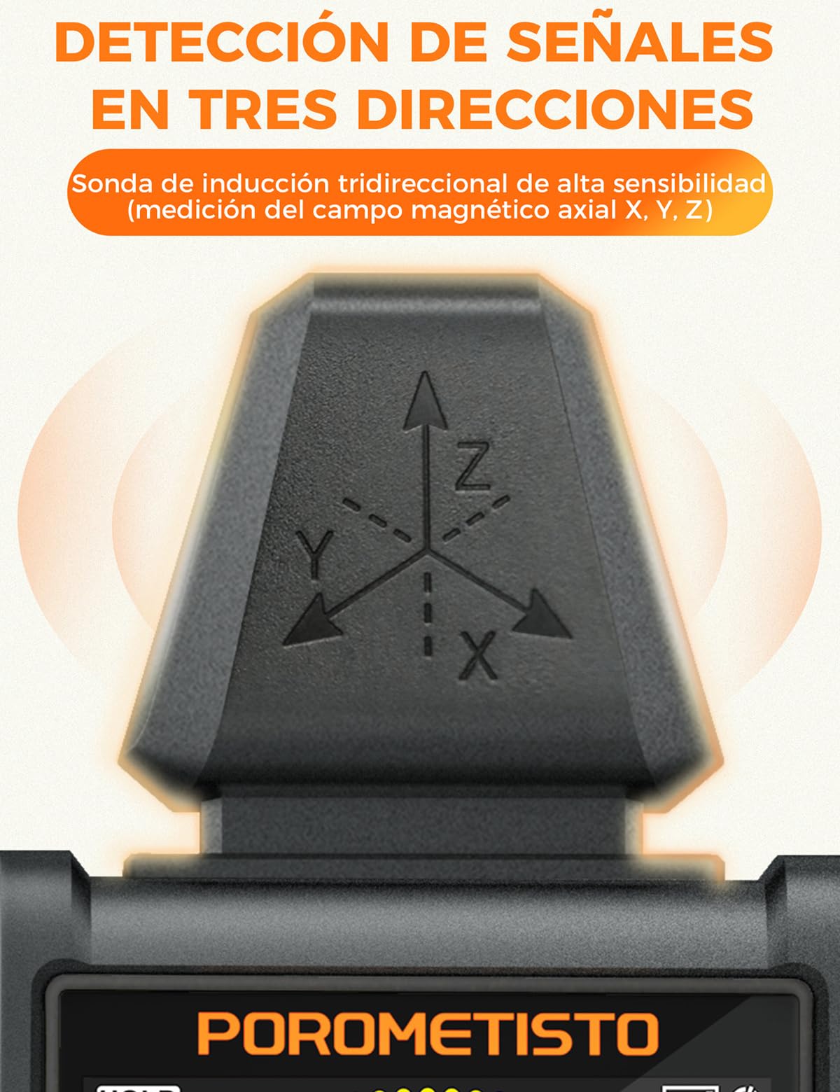 5 EN 1 Medidor EMF ET01PRO,POROMETISTO Detector De Radiación De Campo Electromagnético,Detector EF/MF/RF que Mide Temperatura y Humedad (30MHz-8GHz),Ideal para Casa, Ghost,CazaFantasmas