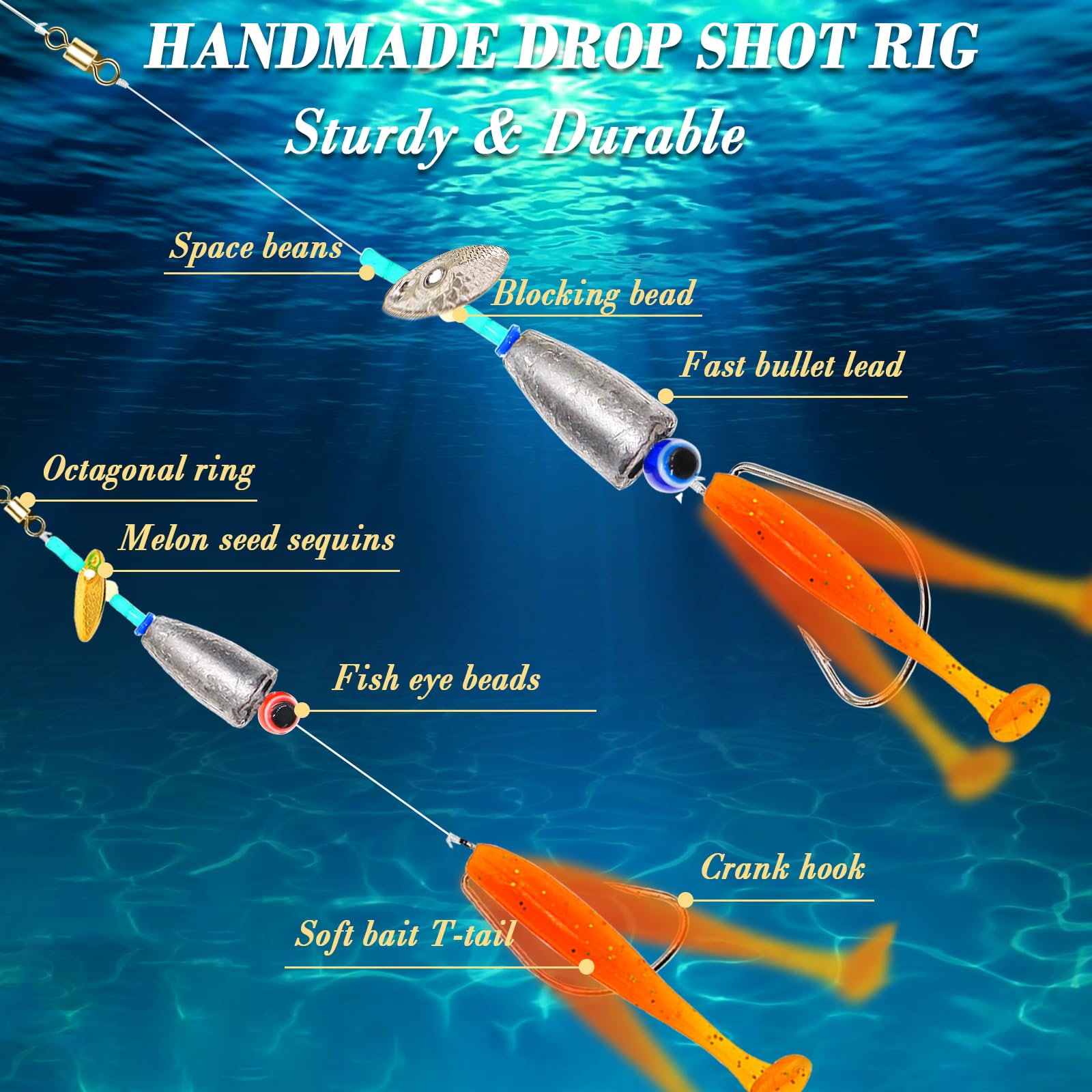 Amazon.com : 10 Pcs Texas Rigs for Bass Fishing, 7g/10g/14g Bullet Weights  Rigs Line Kit, Spinner Fishing Crank Hooks Bait with Eye Beads for  Saltwater Freshwater(7, Grams) : Sports & Outdoors