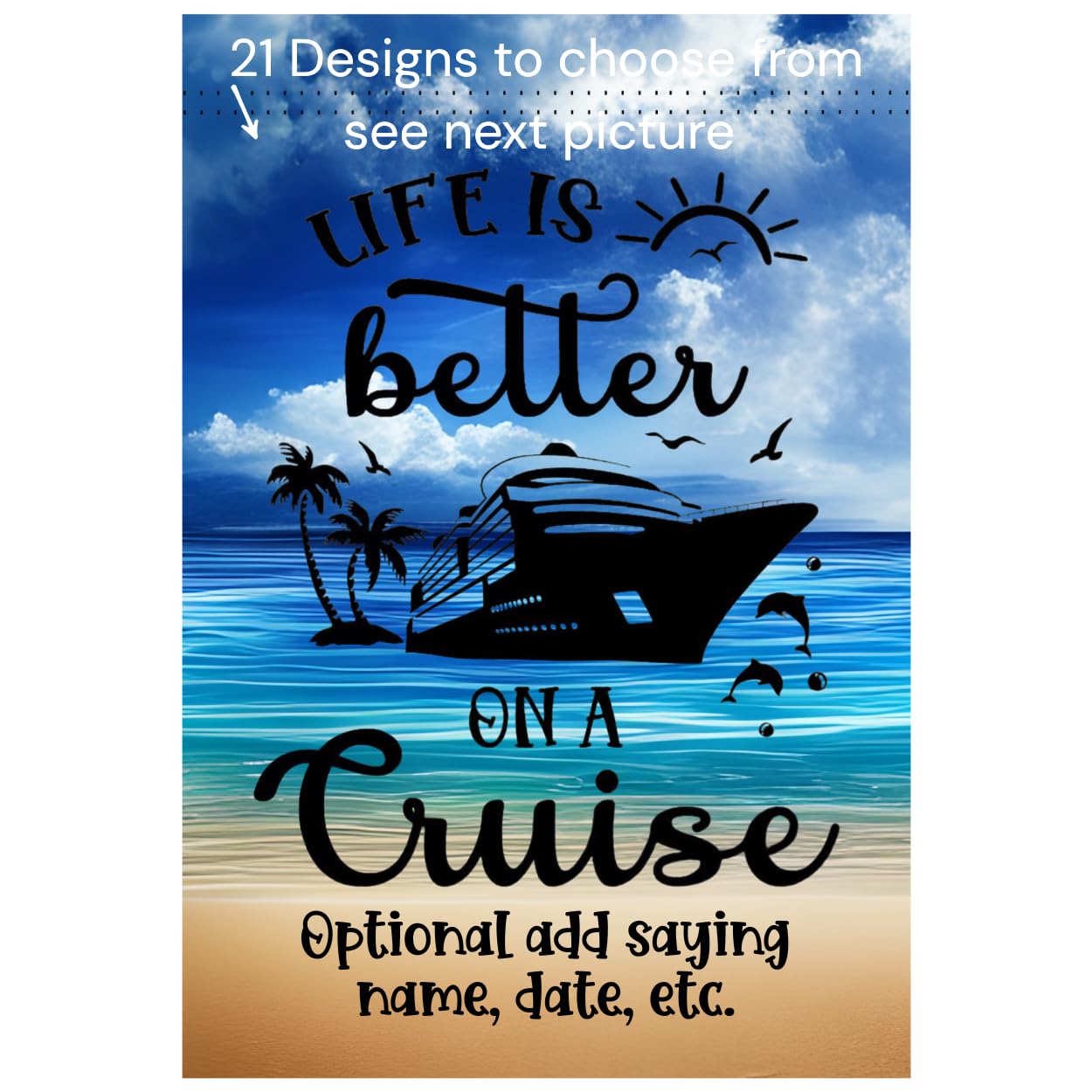 Personalized Custom Magnetic Cruise Door Sign Banner, Large Ship Door Decoration for Stateroom, Vacation, Birthday, Anniversary, Holiday, Flag Magnet,