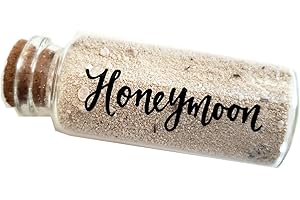 Hand-Lettered Honeymoon Sand Keepsake Jar: A Treasured Symbol of Matrimony