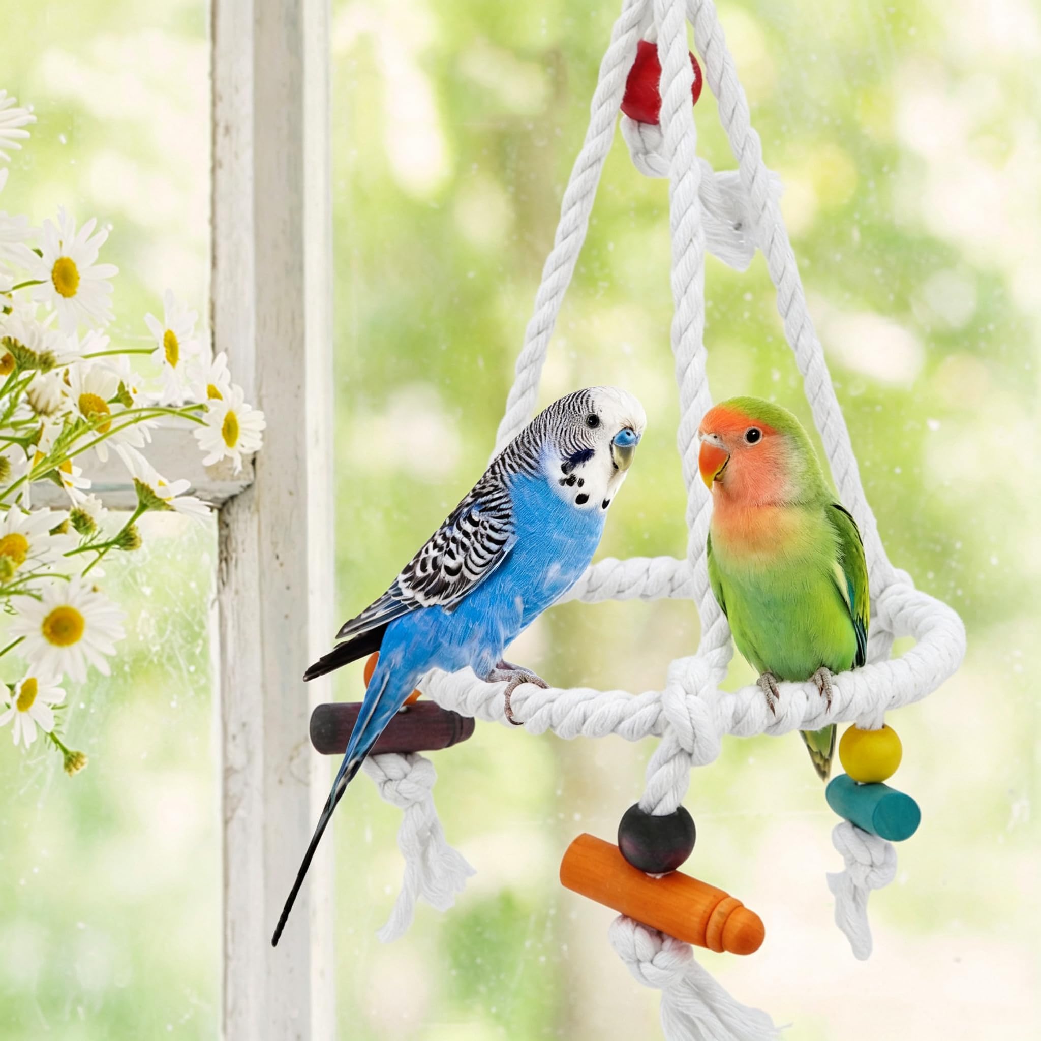 Amazon | Hypeety ペット 鳥 オウム ブランコ ぶら下げおもちゃ インコ