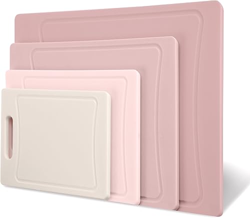 Vista 55 de COOK WITH COLOR Juego de tablas de cortar antideslizantes, esenciales de cocina con mango de fácil agarre para carne, verduras y frutas, 3 tablas