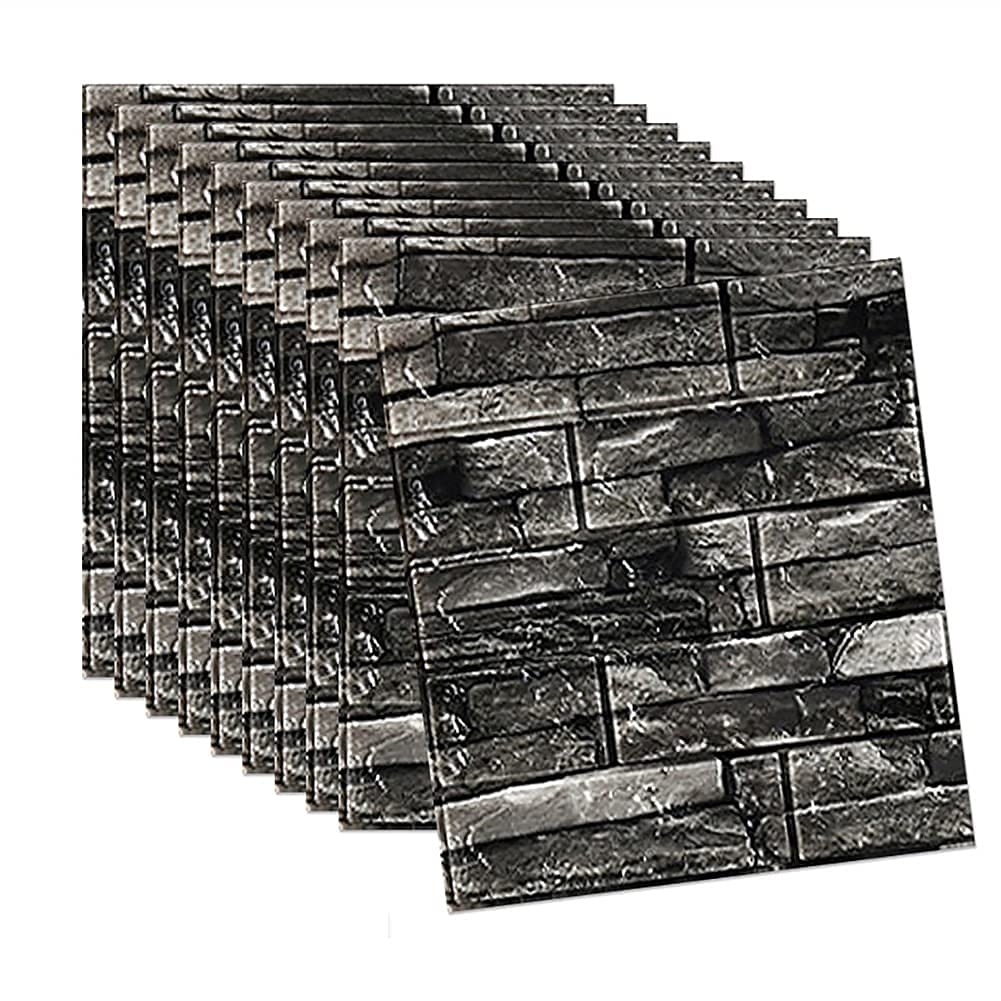 Generic Paneles de pared 3D autoadhesivos, papel pintado de arte rupestre – Adhesivo de pared de espuma para sala de estar, oficina en casa, cocina – Decoración de pared DIY – Juego de 20/30 paneles