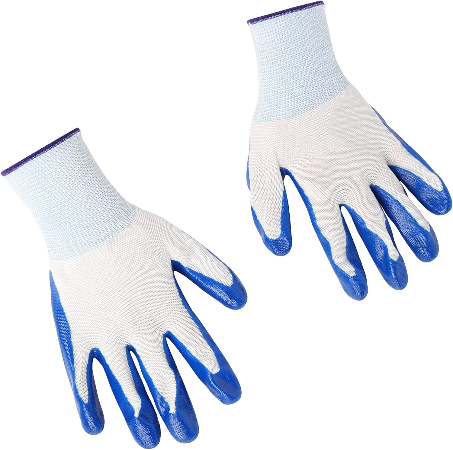 12 Pairs Nitrile Coated Work Gloves, Firm Grip Safety Work Gloves for Warehouse, Construction, Mechanics