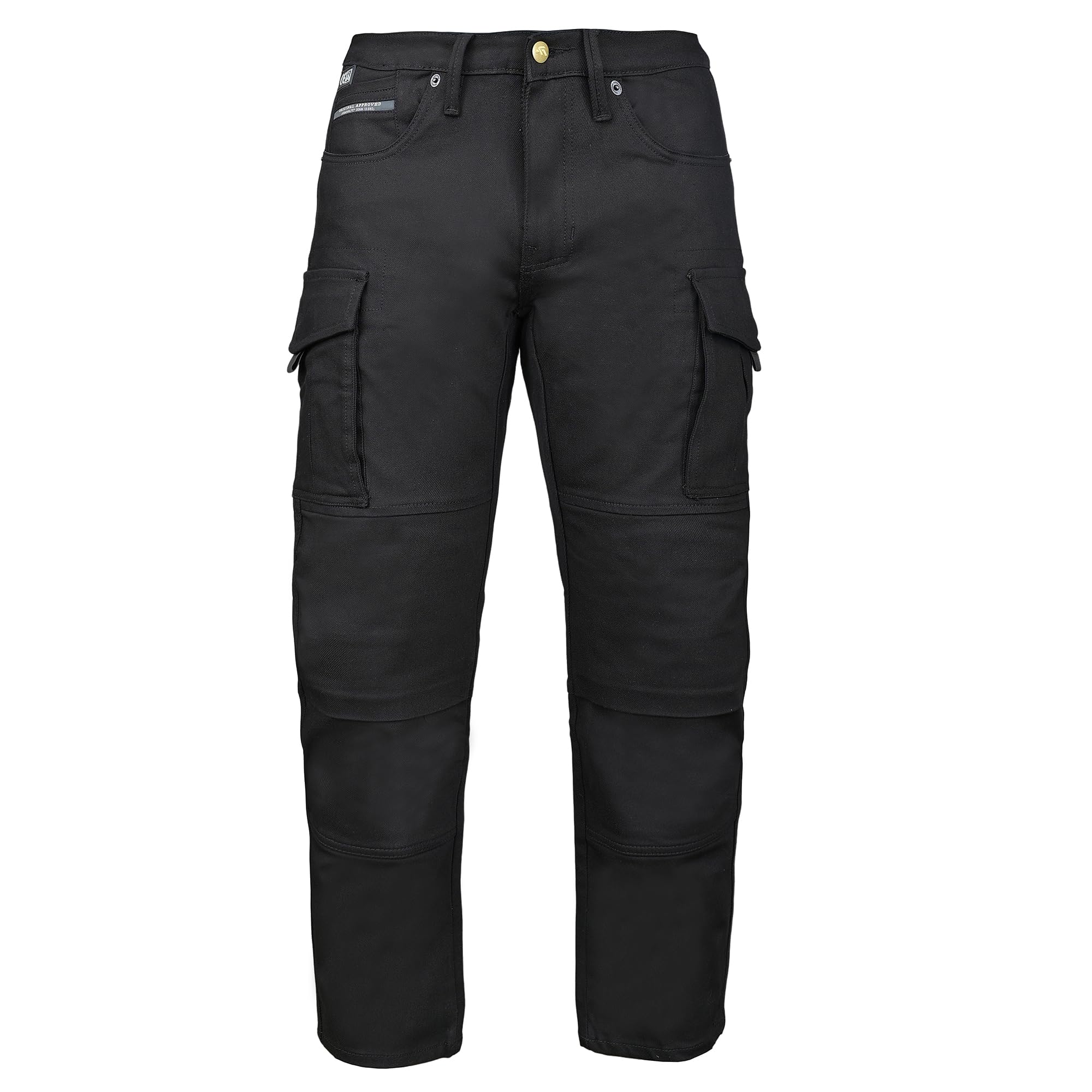 Jeans da Moto Cargo Classe A con Protezioni KT Livello 1 Protezioni Removibili per Ginocchia e Bacino 5 Tasche Pantaloni da Moto per Uomo
