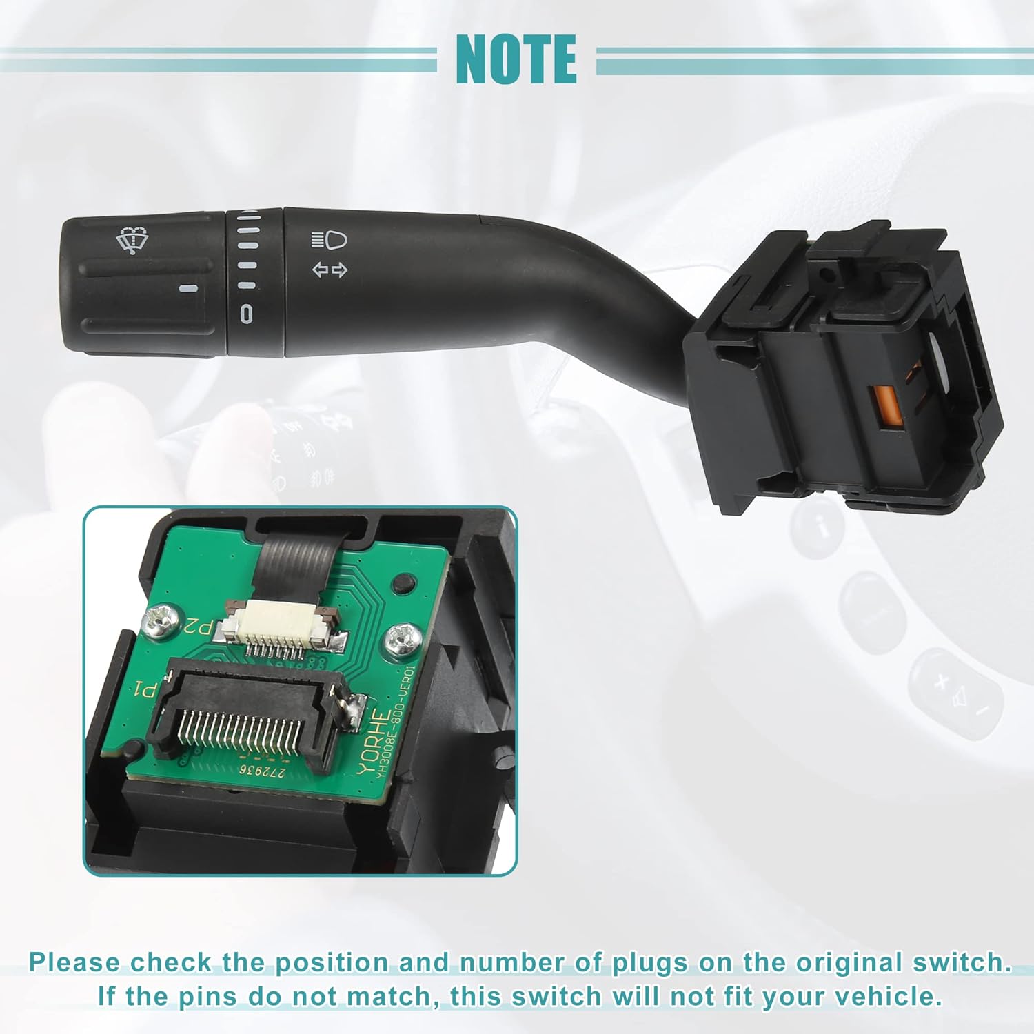 ACROPIX Turn Signal Switch Multifunction Combination Switch Fit for Ford F-150 - Pack of 1 Black