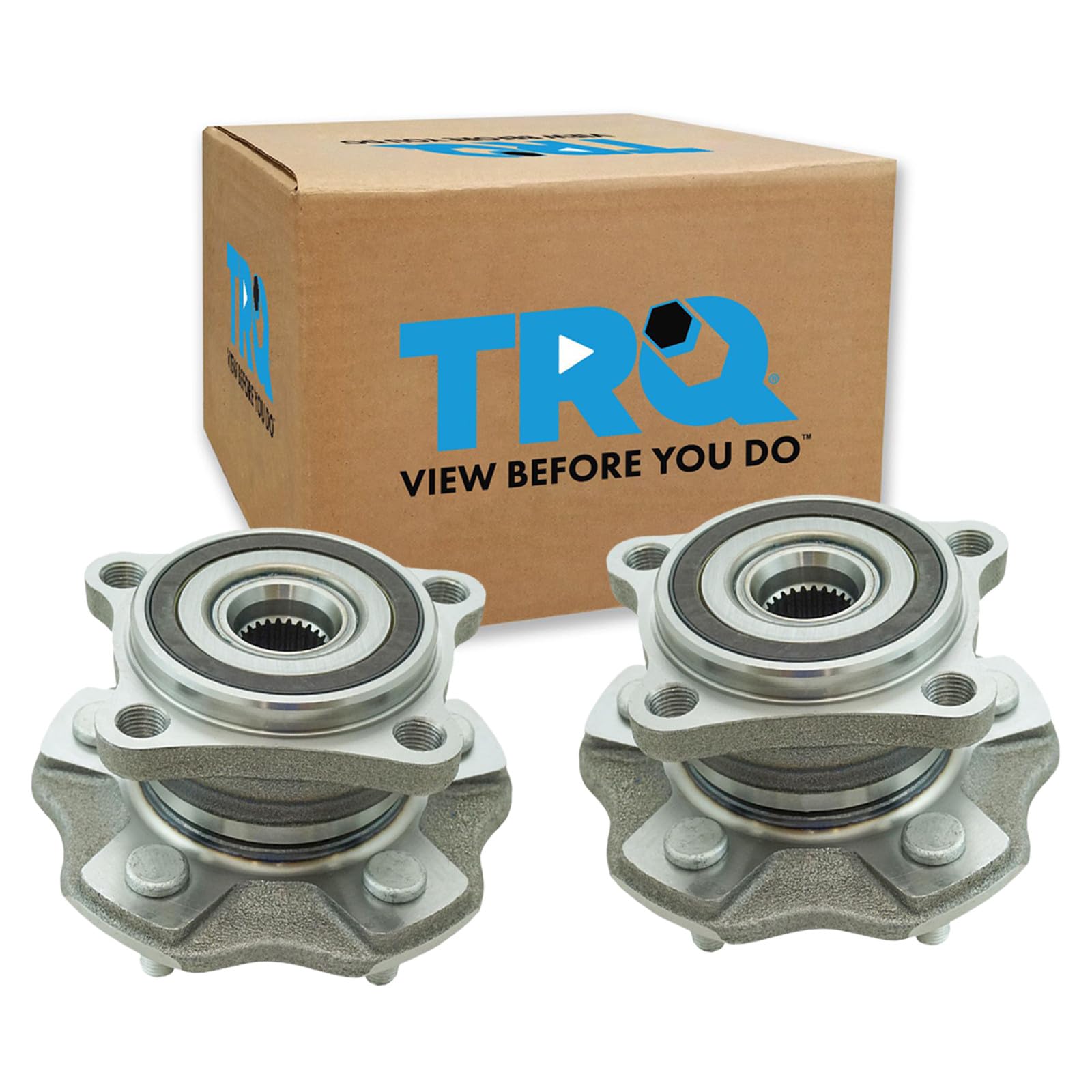 TRQ Rear Wheel Bearing and Hub Assembly Set 2 Piece
