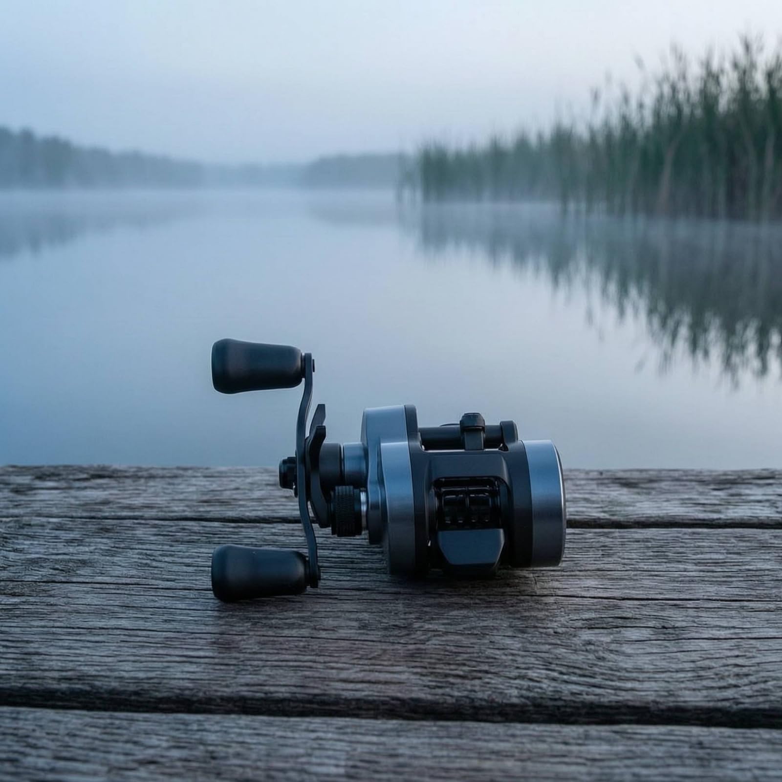 Carrete de Pesca Baitcaster Tambor Diseño Cilindro de Bobina Baja Fricción de Frenado Electrónico Piezas Visibles