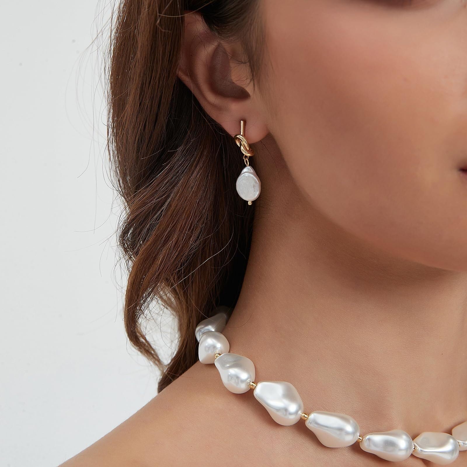 Imitacji Pereł Naszyjnik Wykwintny Naszyjnik Z Pereł Dla Kobiet Vintage Perłowy Choker Koralików Biżuteria Damska Akcesoria Do Kostiumu