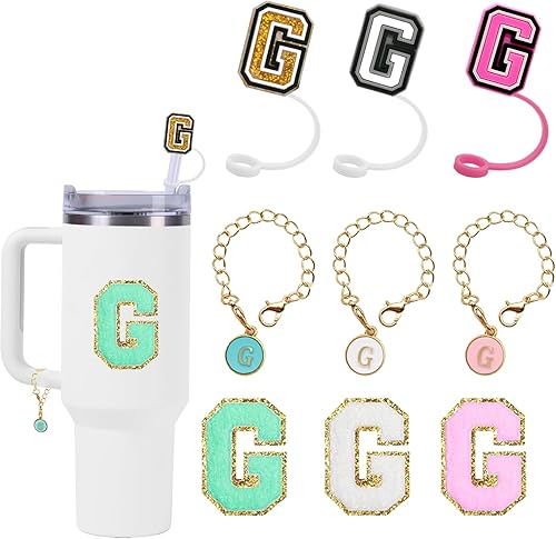 Vista 15 de 6 piezas de cubierta de pajita de silicona, popotes reutilizables, toppers para beber, cubiertas lindas, tapa de pajita de gato para topper Stanley