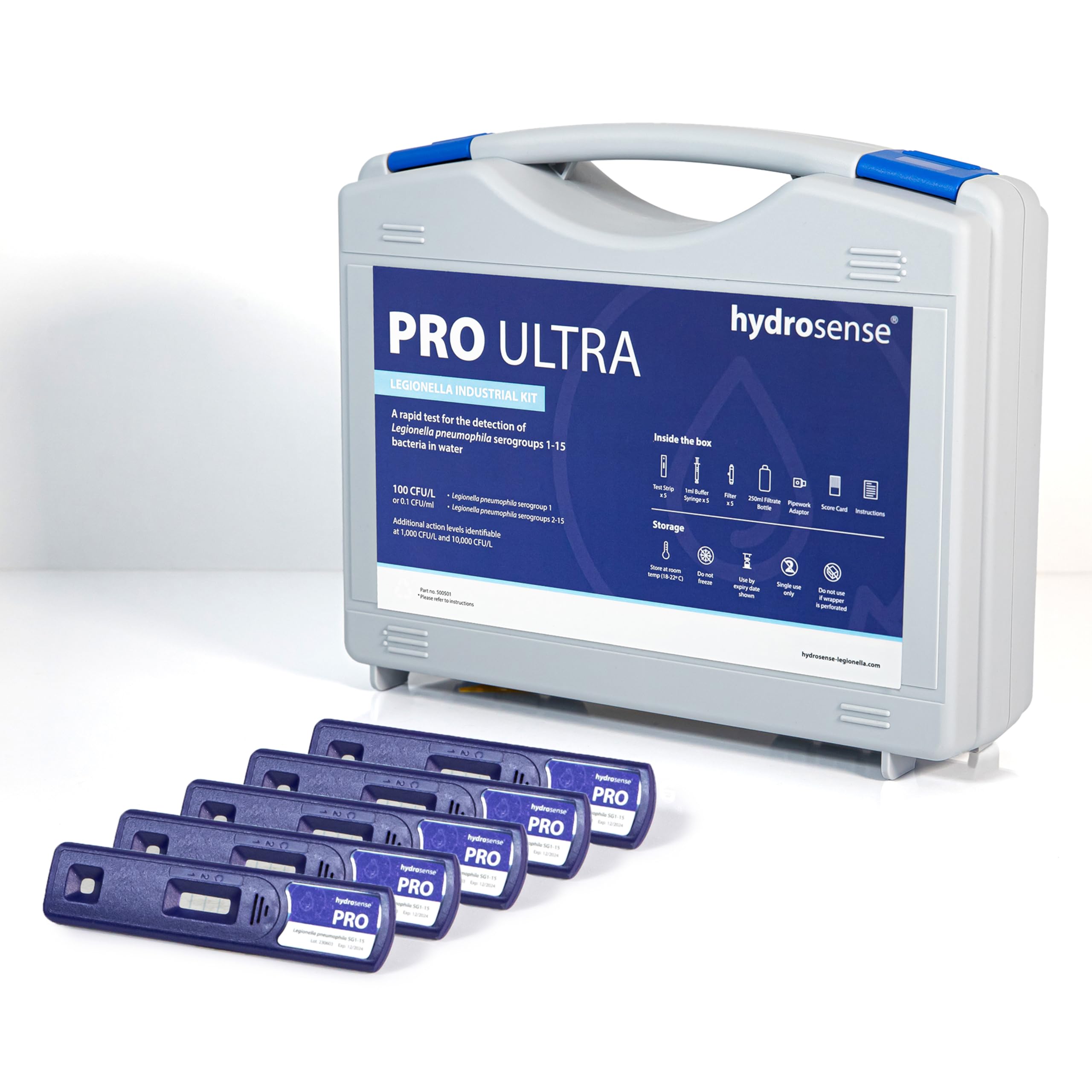 PRO Ultra Industrielles Legionella-Testkit – 5 Tests | Schneller Vor-Ort-Nachweis für Legionella pneumophila (Sg 1–15) | Erkennt 100 KBE/L oder mehr