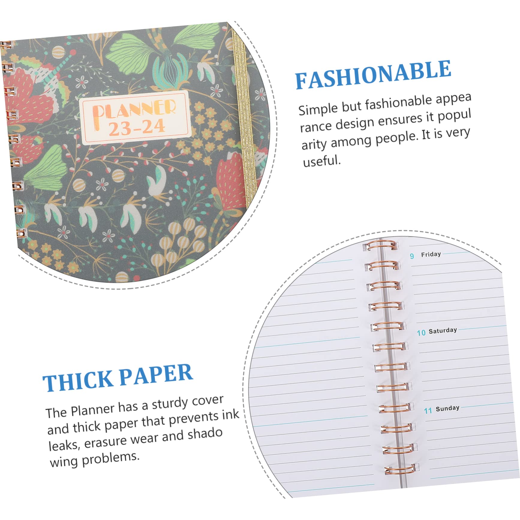 Lurrose 3 Pz Libro Agenda 2023 Taccuini Di Uso Quotidiano Taccuino Pianificatore Giornaliero Blocco Note Portatile Blocco Note Per La Gestione Del Tempo Libri Di Appunti Colorful Carta