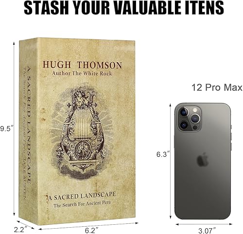 Miniatura 4 de Lovndi Secret - Cerradura con combinación de libros, caja fuerte para dinero oculto para oficina en casa, caja de seguridad, 9.5 x 6.2 x 2.2