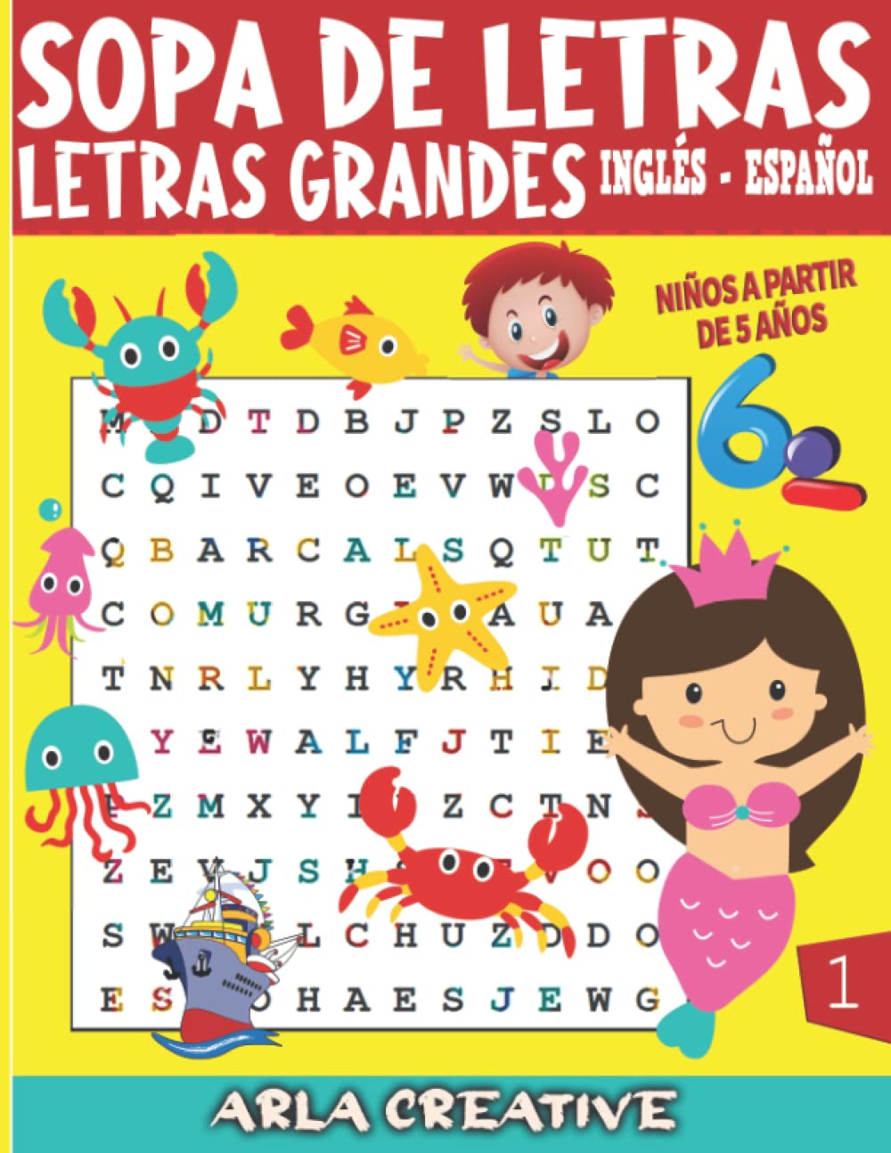 SOPA DE LETRAS En Inglés-Español Niños a partir de 5 Años: Puzzle Letras Grandes en varios Temas : con Traducción dal Español | Apprender Inglés ... para niños (Sopa de Letras Inglés-Español)