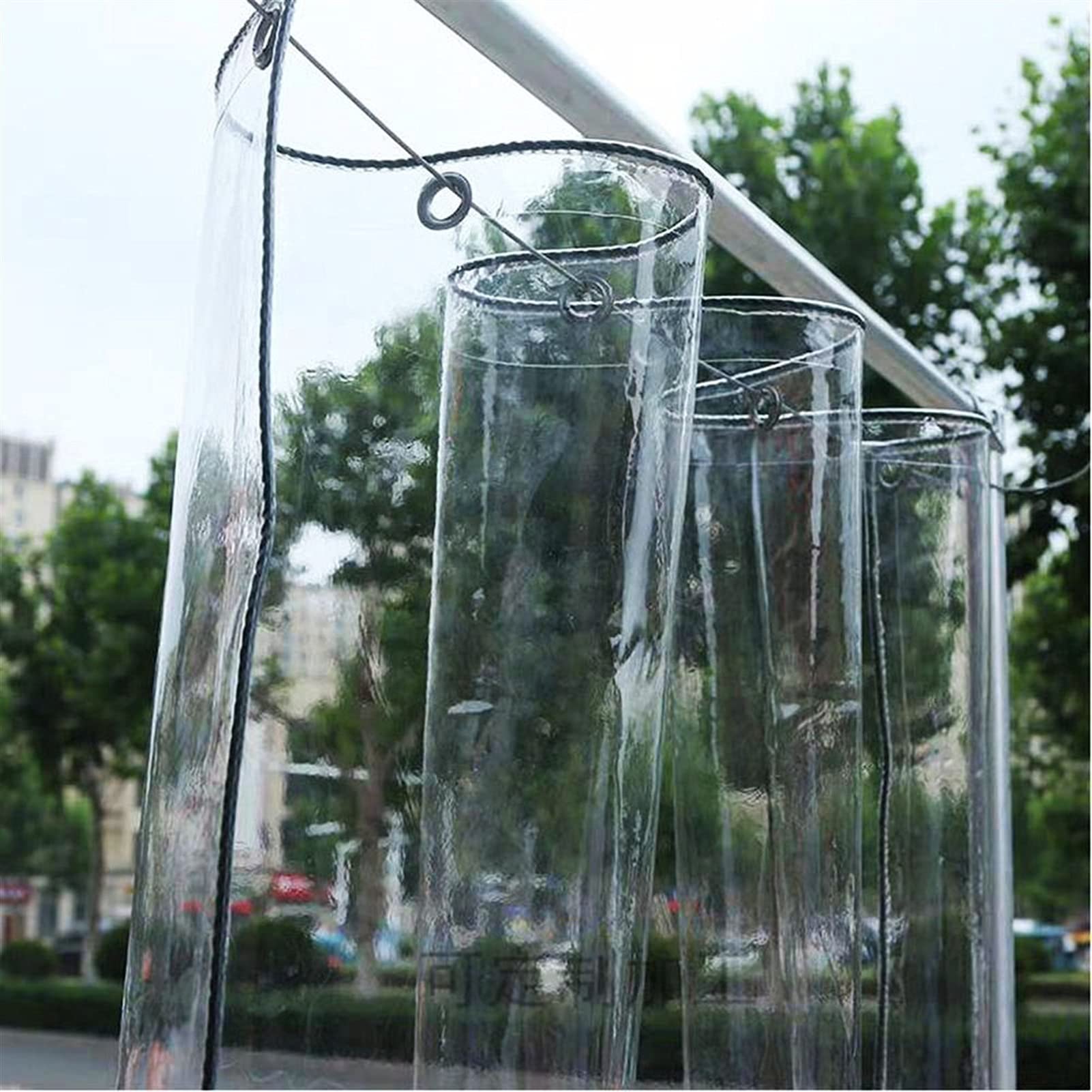クリアタープ 金属製グロメット 結束ロープ付 防水 防塵 温室 庭 パティオ Amazon | uxcell 3.3 x 3.3ft クリアタープ 金属製のグロメット