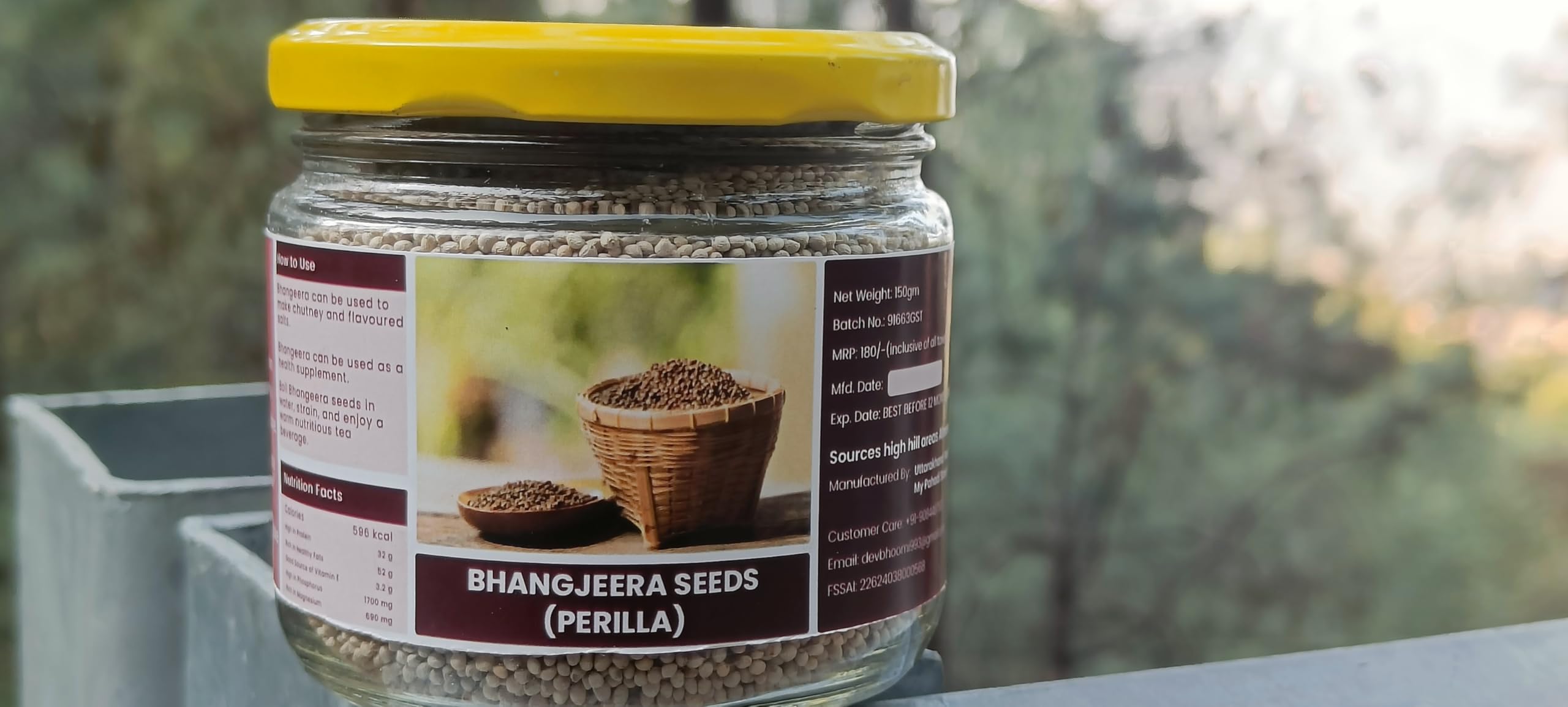 My Pahadi Store-Organic Natural Organic Bhanjeera/Bhangjira/Perilla seeds / 150 grams/Rs 149