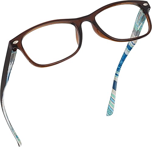 Readerest Blue Light Reading Glasses - Lightweight Computer Glasses wSpring Hinges - UV Protection, Anti Glare & Eye Strain