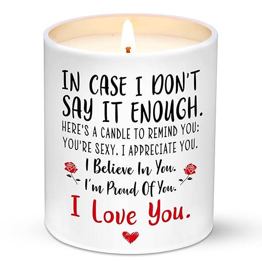 Christmas Gifts for Wife, Gifts for Her, Girlfriend - Wife Christmas Gift Ideas, I Love You Gifts for Her - Anniversary, Birthday, Couples Gifts for Him Her Husband Wife - Romantic Candle 10 oz