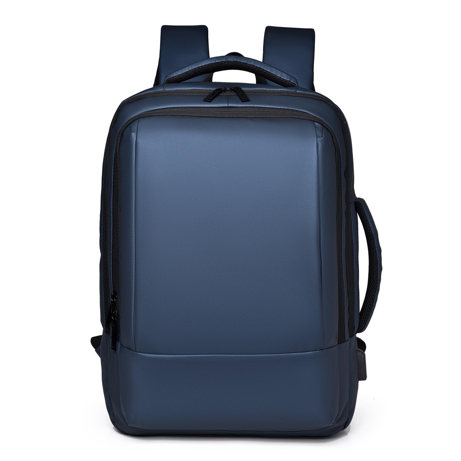 FANDARE Mochilas Escolares Mochila Universidad Mochila Portatil Mochila Hombre Casual Mochila Hombre Trabajo Mochilas Instituto Expandible Bolsas Organizadoras Película PU Impermeable Backpack Azul