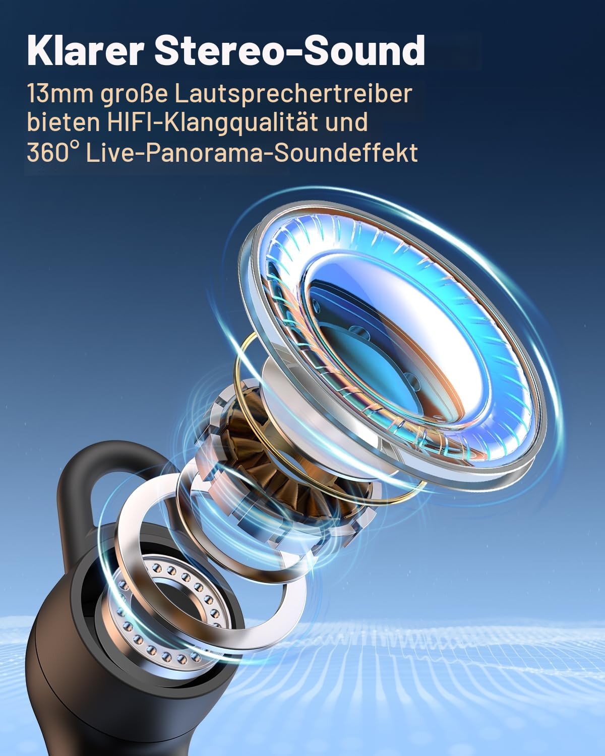 New Bee Bluetooth Headset Ultraleicht Wireless Freisprech Headset V5.1, CVC 8.0 Dual ENC Geräuschunterdrückung Mikrofon 50h Gesprächszeit Bluetooth-Ohrhörer mit Ladecase für iPhone,Android,Laptop