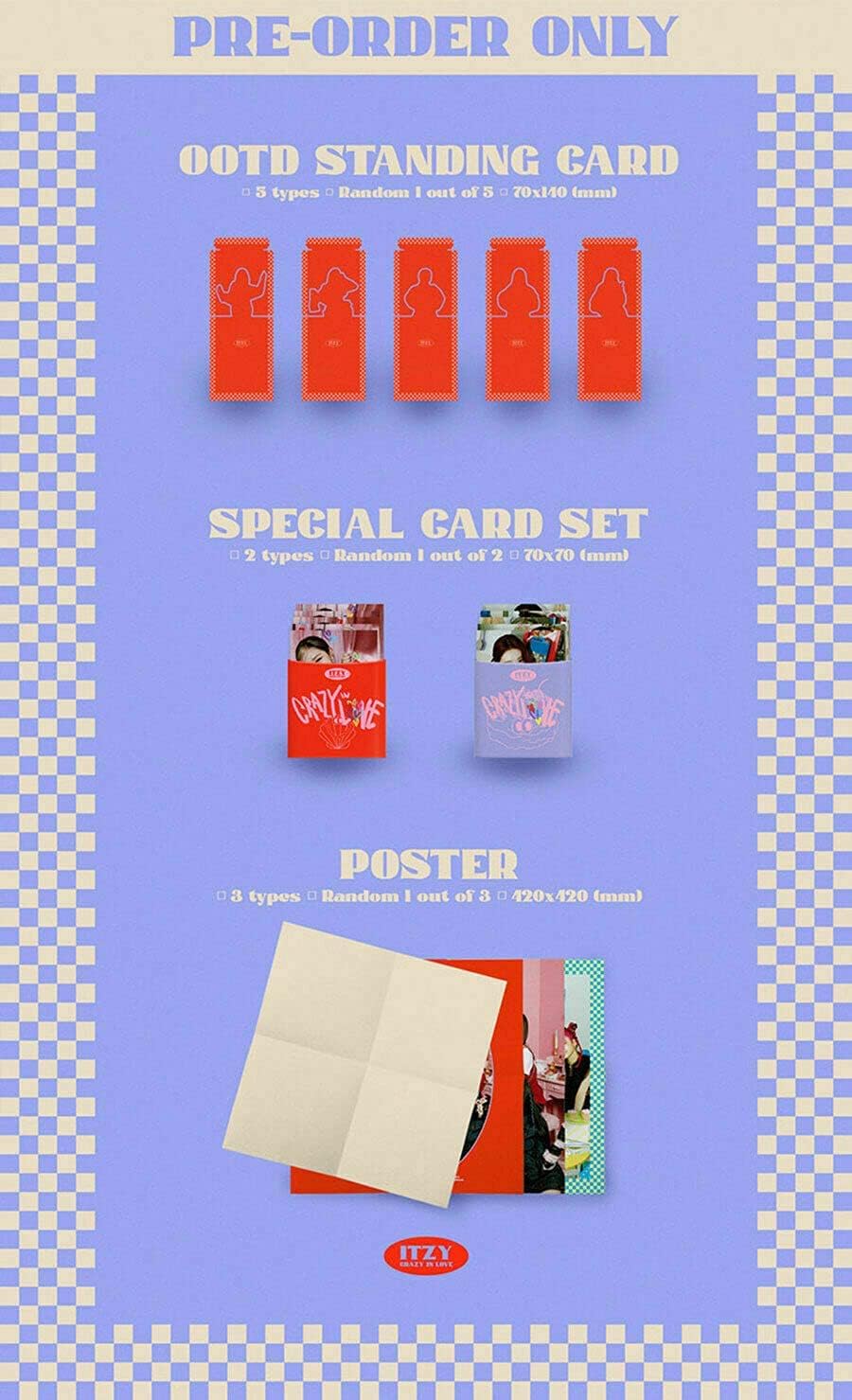 Pledis ITZY - CRAZY IN LOVE (Vol.1) Album+Extra Photocards Set (YEJI ver.)