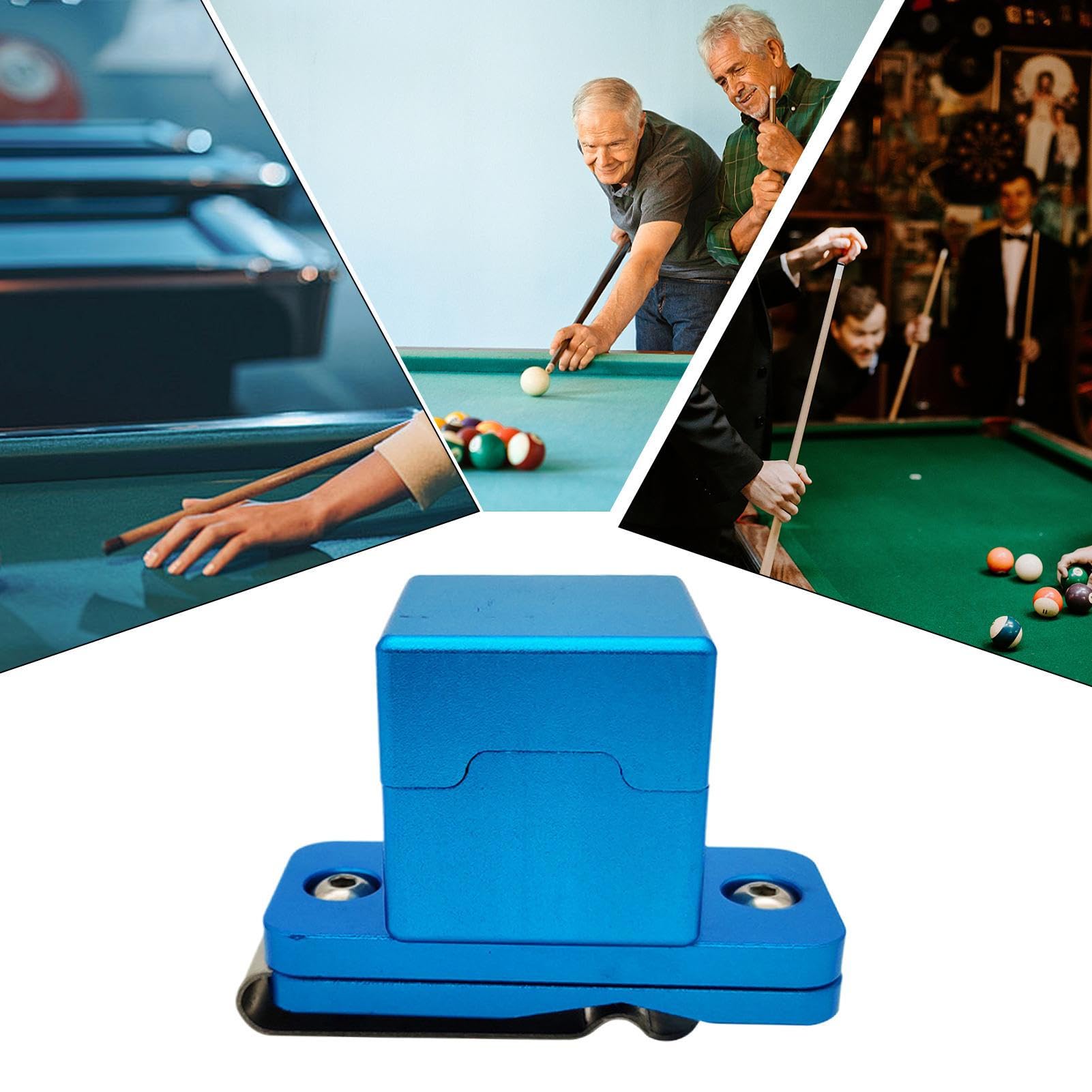 Porte-Craie De Billard Magnétique EIMSOAH - Étui En Cuir Haut De Gamme, Clip Ceinture, Compact