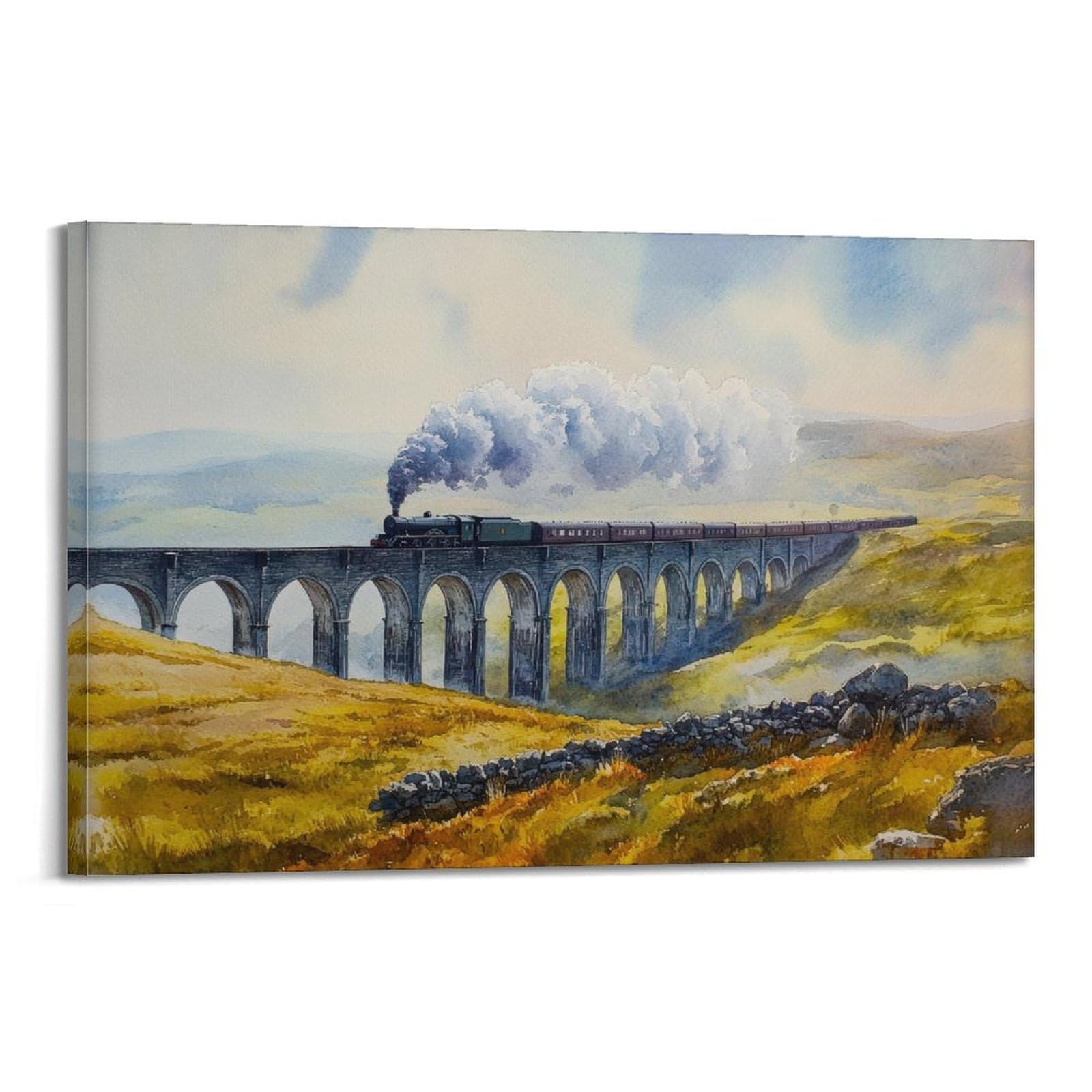 xiaoxiaoshen Ribblehead Viaduct Travel Yorkshire Dales England_9 Canvas Poster Wall Art Prints Room Aesthetic Murals Bedroom And Living Decorations 24x36inch(60x90cm)