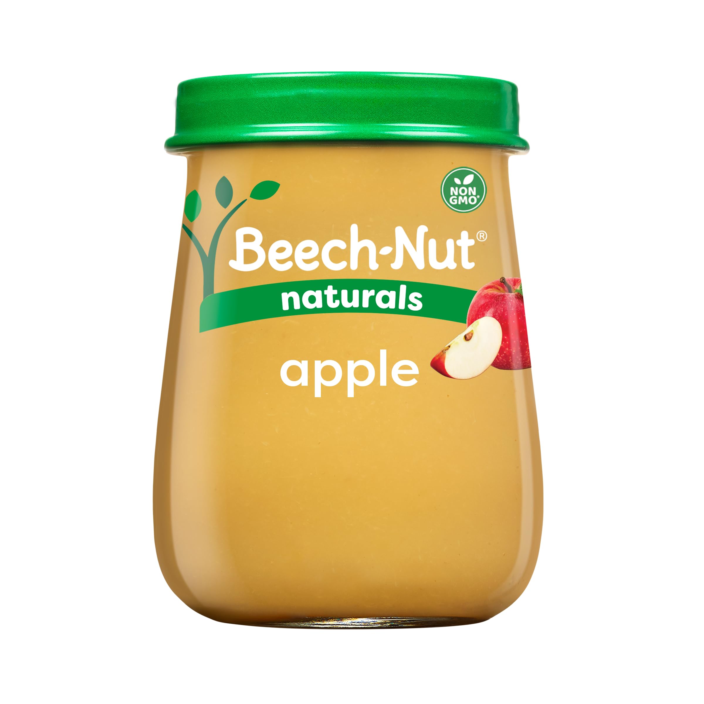 Beech-Nut Naturals Stage 1 이유식, 사과, 118.3ml(4온스) 병 (10팩)