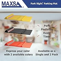 Vista 2 de Maxsa 37356-RS Park Right - Tapete de estacionamiento de 21 x 11 x 2 pulgadas, color amarillo, exclusivo de Yaxa