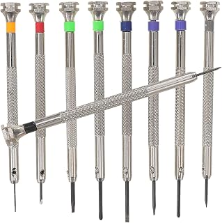 Small Precision Watch Screwdriver Set with Steel Base, 6pcs Watch Repair Kit for Electronics and Clock Hand Removal Tool, Suitable for Watchmakers and DIY Repairs