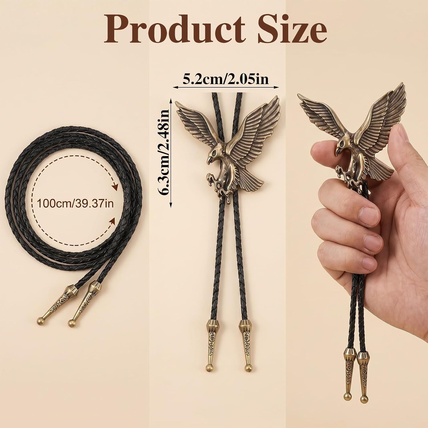 10 Pcs Bolo Ties for Men Western Cowboy