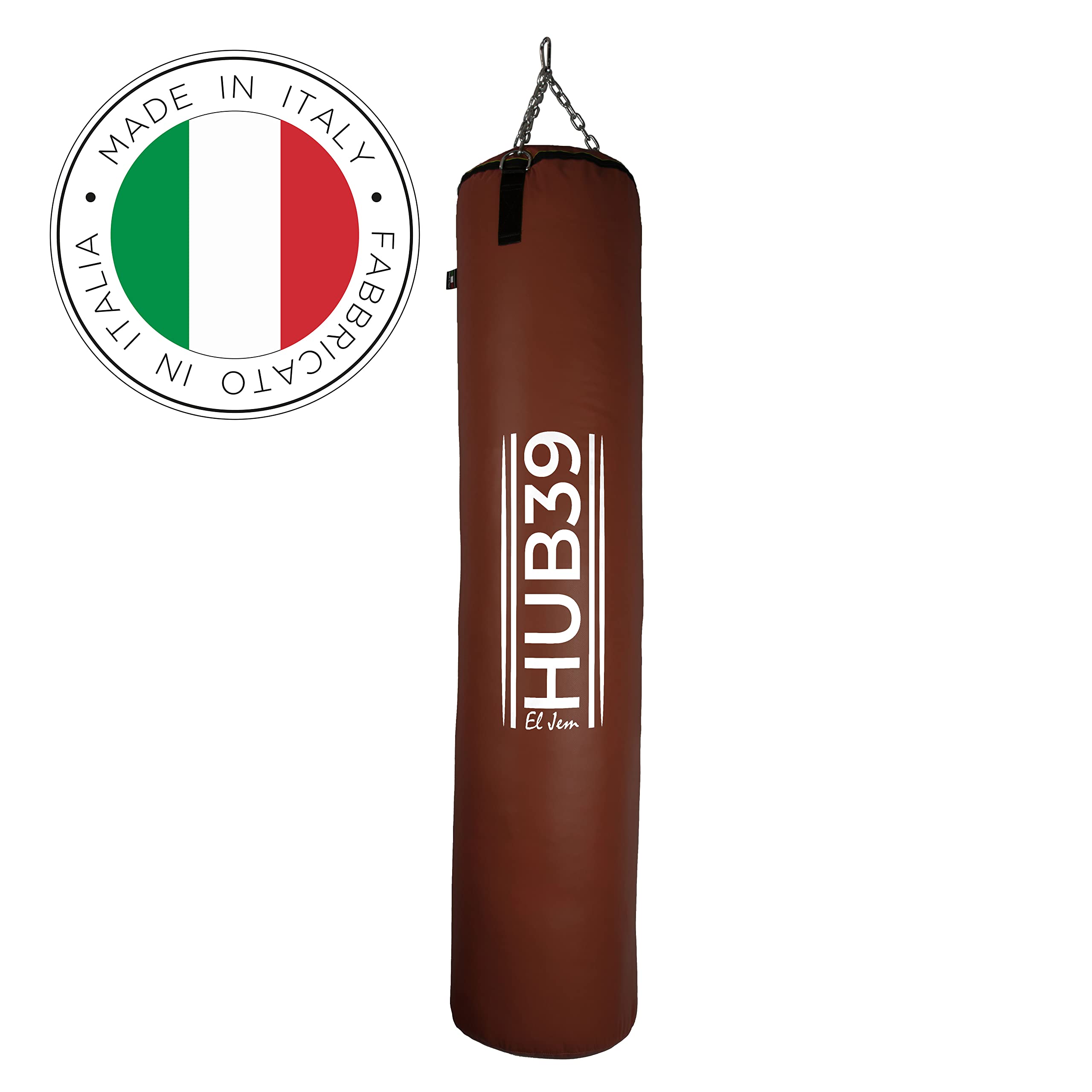 Hub39 Sacco Boxe Rosso 40kg. - Pugilato - Kick Boxing -Muay Thai – Mma- Completo di Catene, Sacco Boxe Lungo 150 cm - Chiedi info sui Modelli in pronta Consegna…
