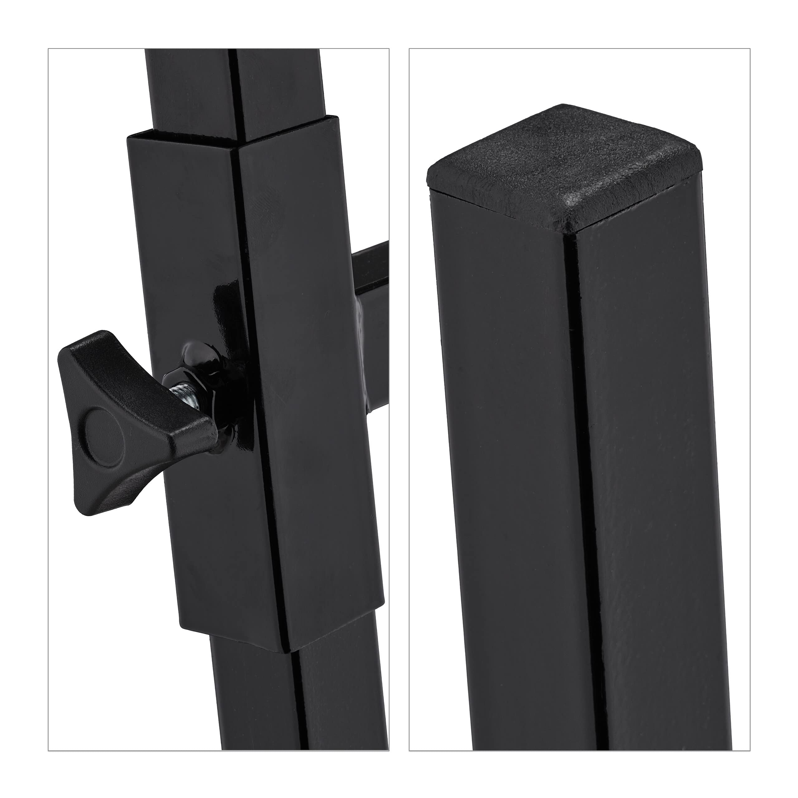 Relaxdays Chevalet de sciage, Charge maximale 400 kg, Acier Robuste, HLP: 107 x 81 x 53 cm, pour Couper Le Bois, Noir