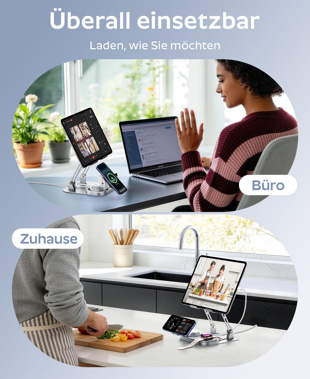 Meifigno Station de charge inductive 5 en 1 avec USB-C 30 W pour appareils