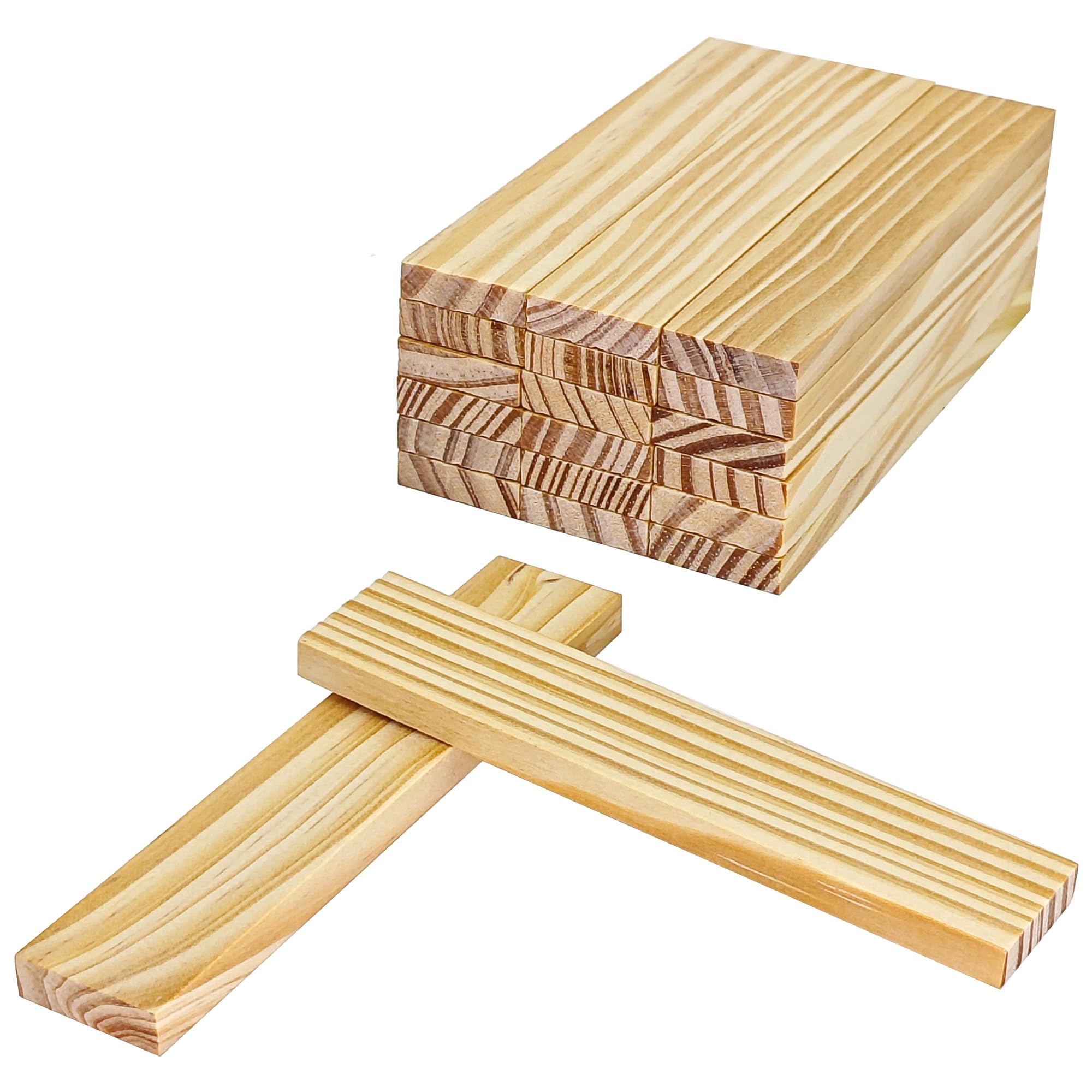 60 Blocchetti Di Legno Di Tiglio Naturale Per Fai Da Te - Mattoncini In Legno Massello Per Costruzioni, Rivestimenti E Decorazioni