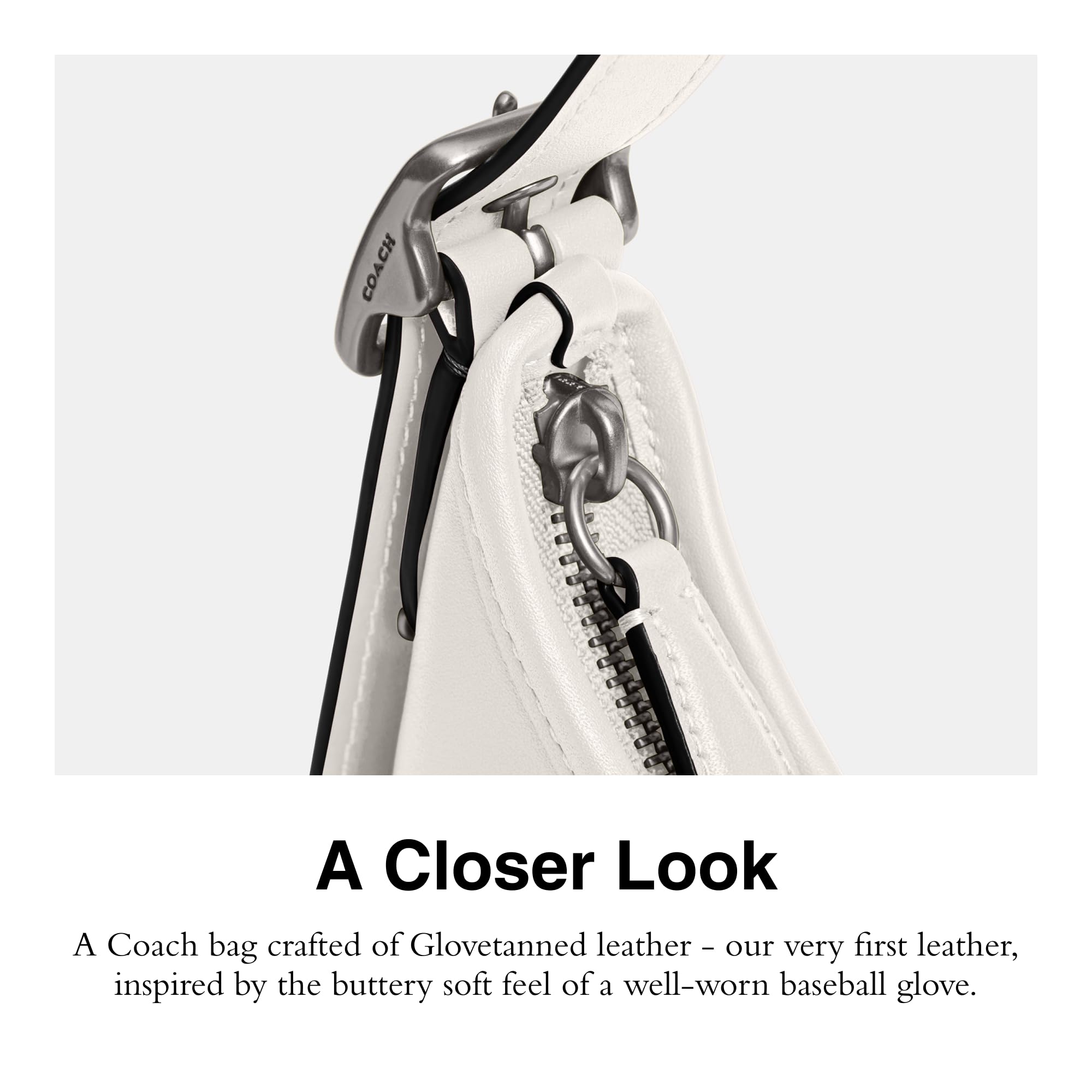 COACH Hamptons Hobo: Lh/Chalk
