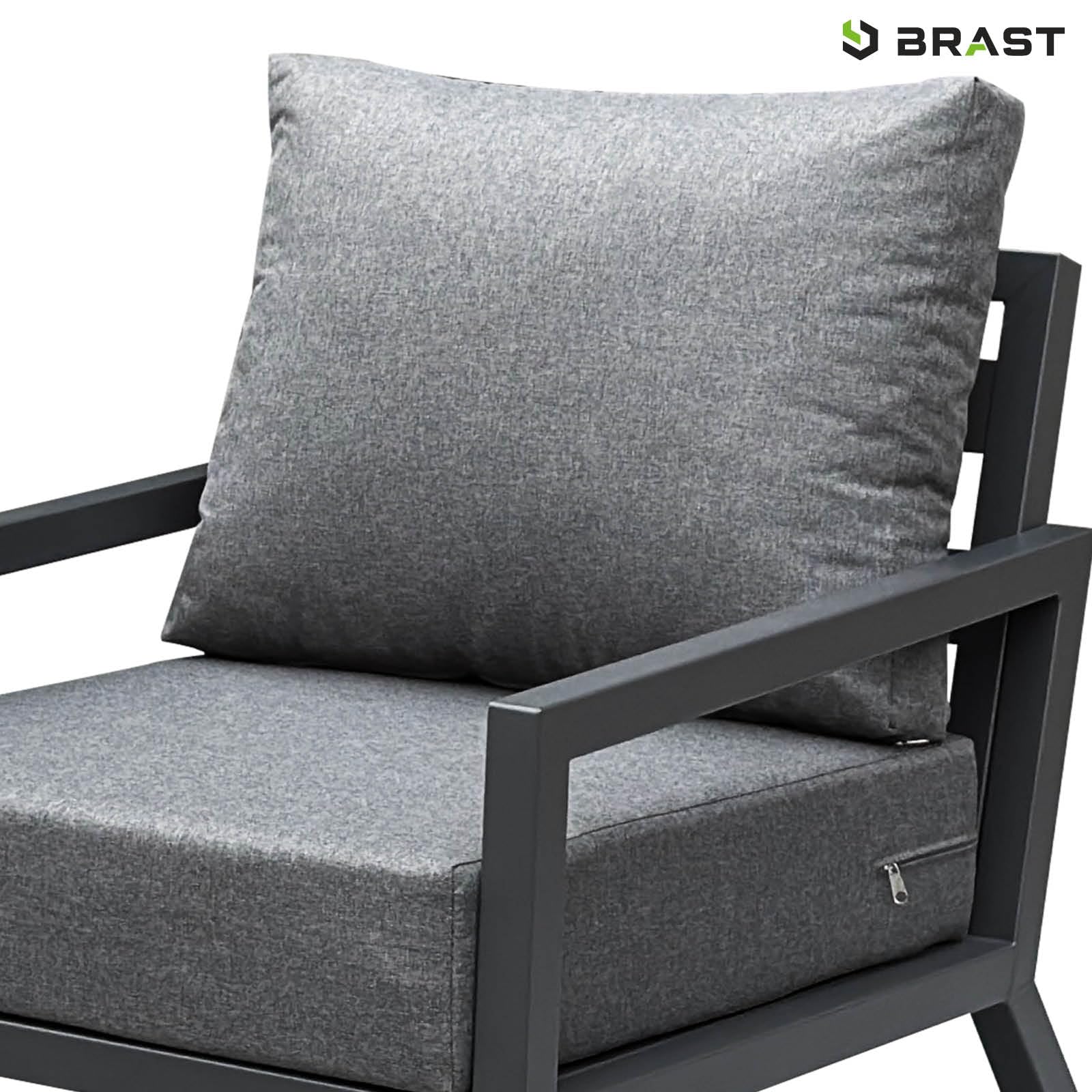 BRAST Gartenlounge-Set Aluminium Adria | viele Varianten & Module | bis zu 5 Personen | Sofa Sessel Tisch | korrosionsfrei wetterfest | Loungemöbel Essgruppe Gartenmöbel | Loungesessel