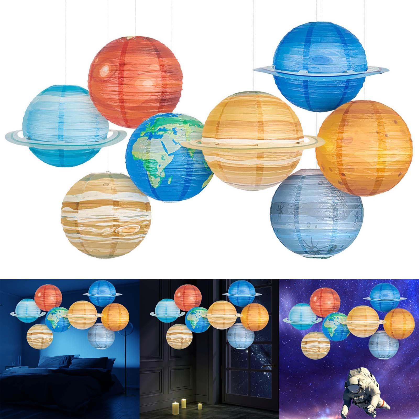 8 Pz Pianeta Lanterne Di Carta 12 Pollici Spazio Esterno Decorazioni Per Feste Sistema Solare Pianeti - 9