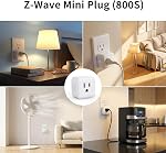 Minoston Z-Wave Outlet Mini Plug-in Socket, Z-Wave Hub Required, Built-in Repeater/Range Extender, Work with SmartThings, Wink, Alexa, FCC Listed (MP21Z)