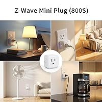 Vista 6 de Minoston Z-Wave MP21Z - Tomacorriente inteligente para enchufe de mini enchufe 800 Series, conector inteligente en mini enchufe, 15A, requiere hub