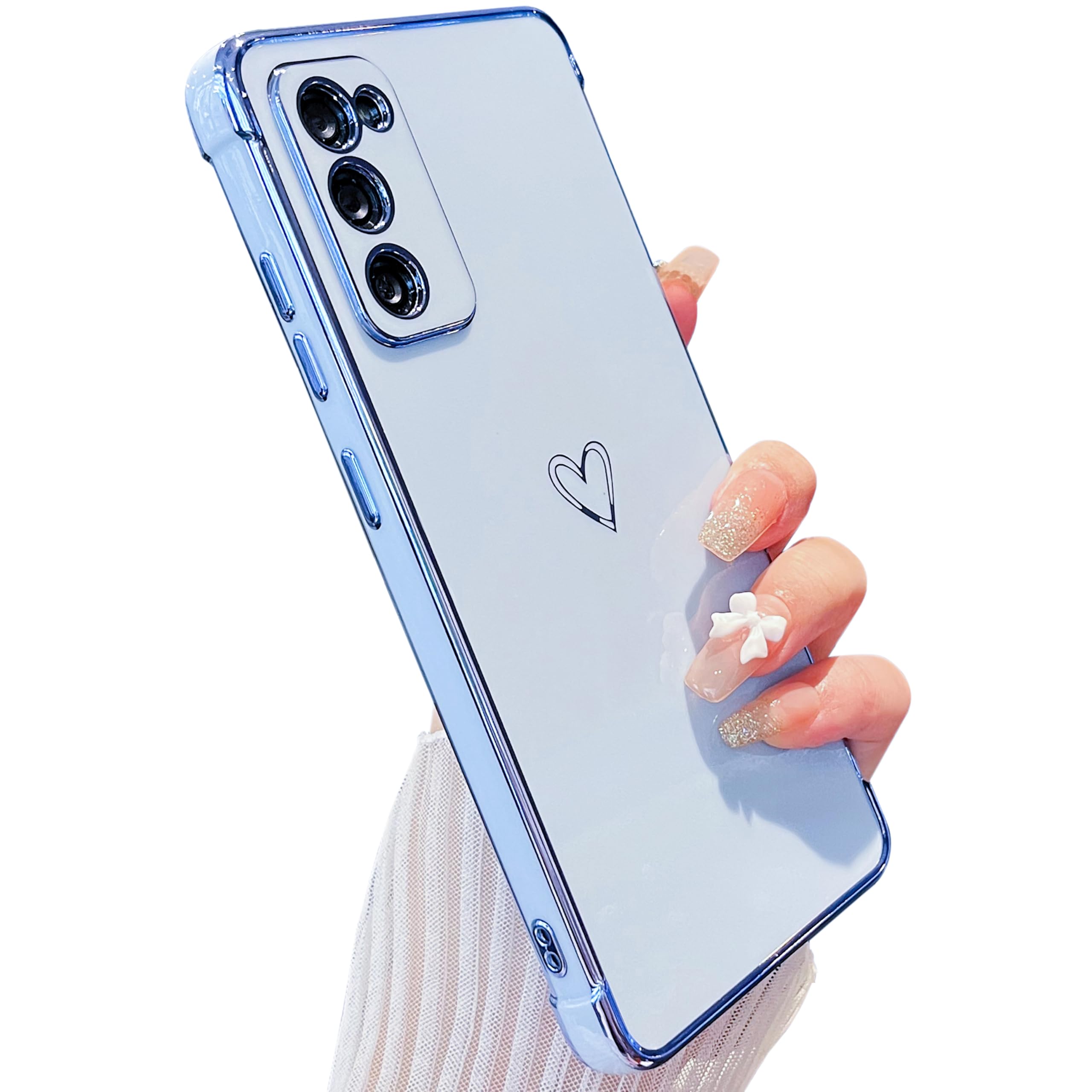 ZTOFERA Galvanisierte Herz Hülle for Samsung Galaxy S21