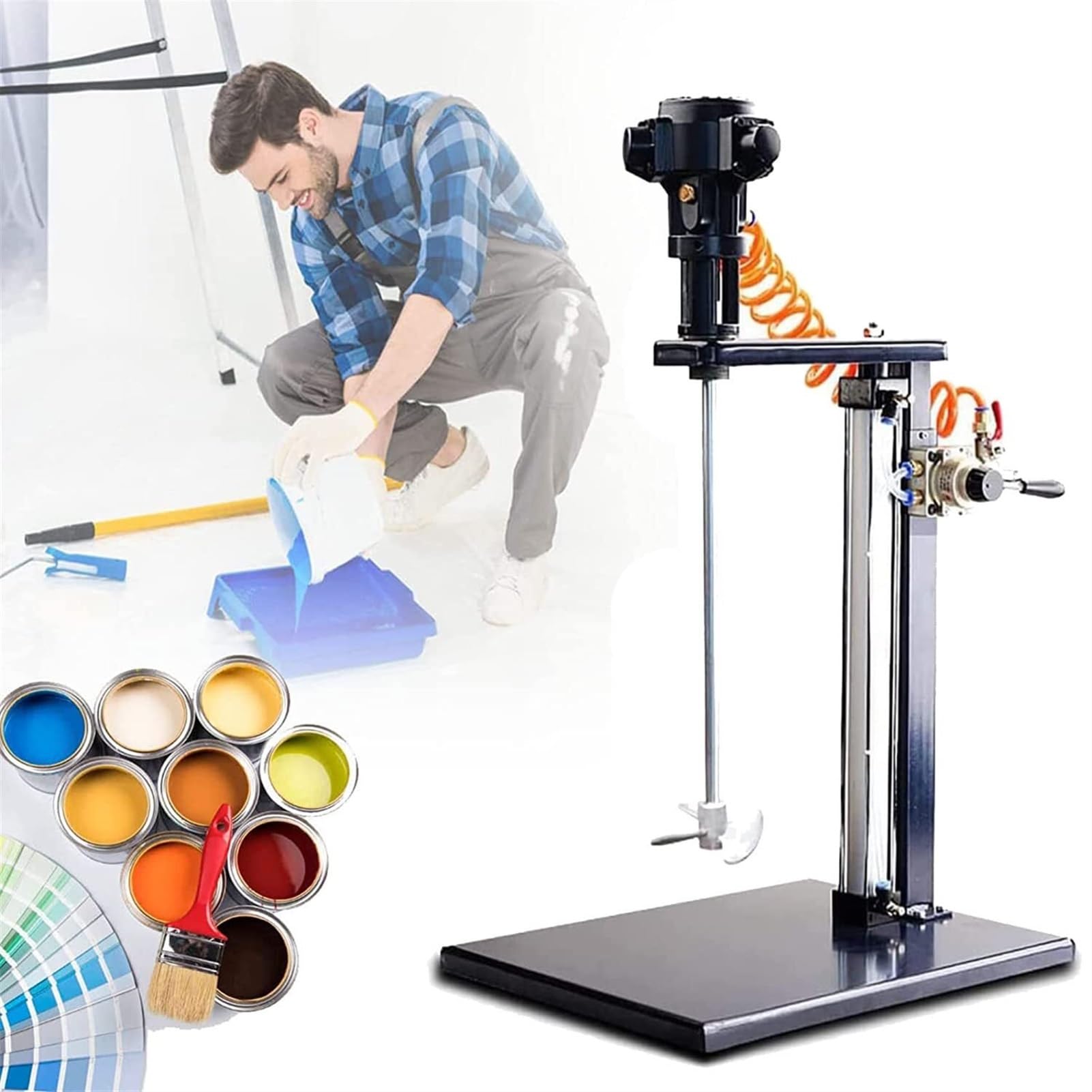 Mezcladora neumática de Pintura, agitador de Aire de 5 gal/20 l, Plataforma elevadora, máquina mezcladora neumática para Materiales de Recubrimiento de Pintura.