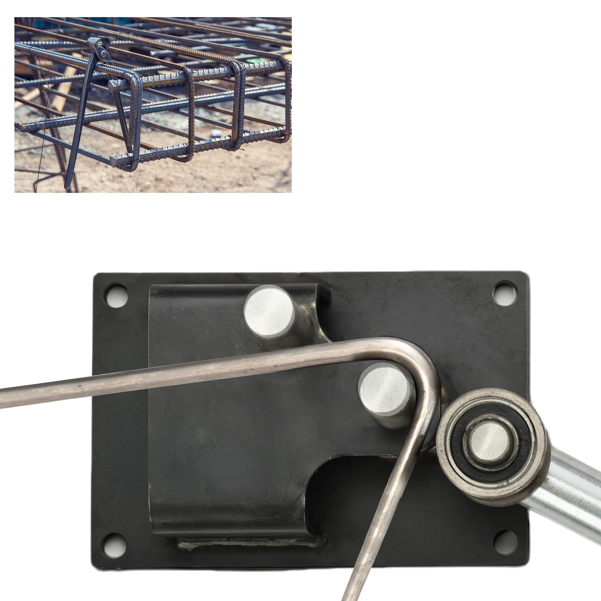 Bimiti Dobladora de barras de refuerzo de 1-14 mm Máquina dobladora | portátil para varillas deformadas Herramienta plegado de barras de refuerzo para acero redondo/acero reforzado/hierro plano