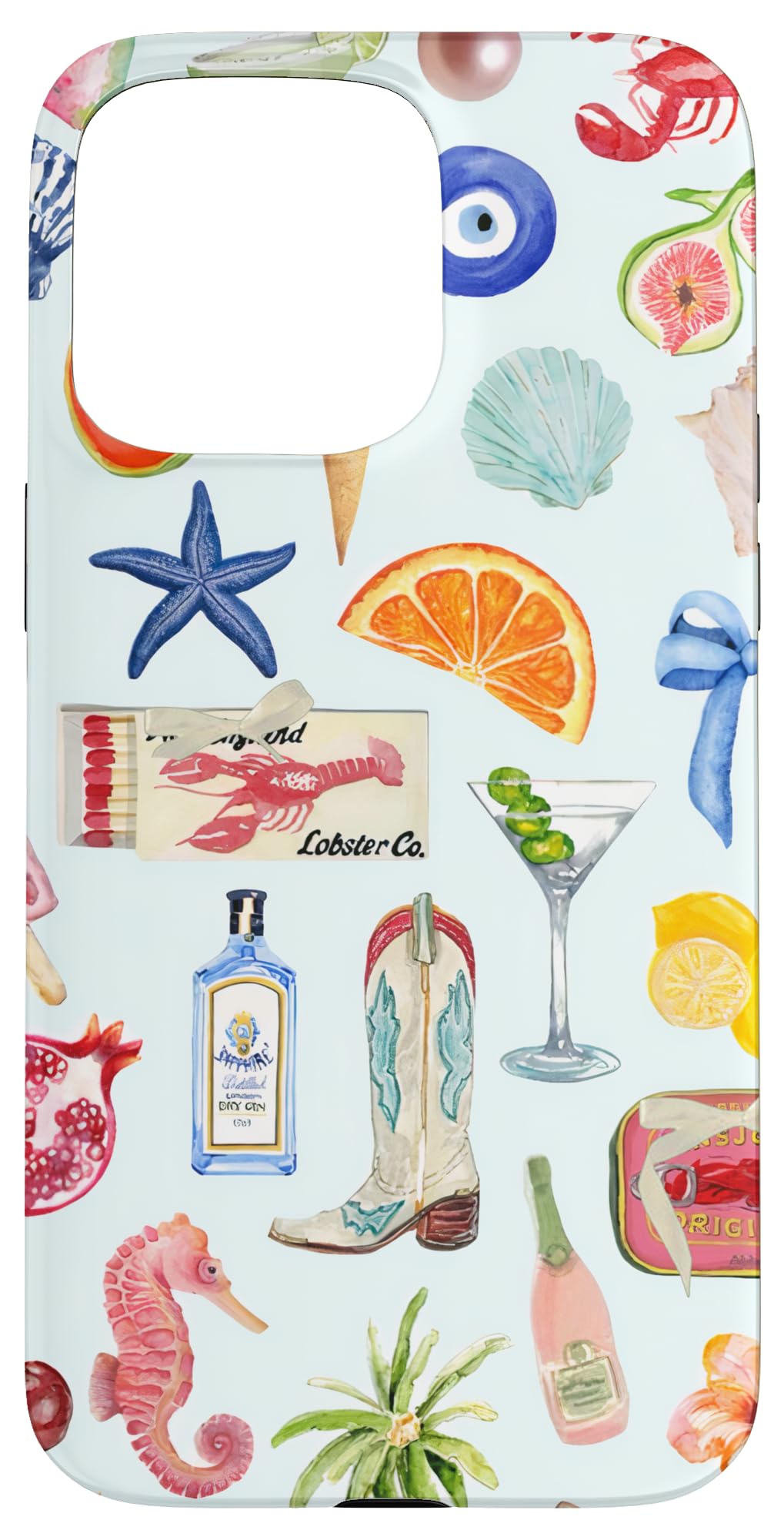 Coastal Cowgirl Dirty Martini Shells Lobster Summer Collage Case for iPhone 15 Pro Max