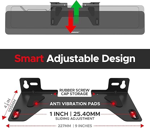 Miniatura 3 de Sound Bass Soporte de pared para altavoz de TV  Compatible solo con barra de sonido de altavoz Bose TV  Completo con kit de accesorios de montaje