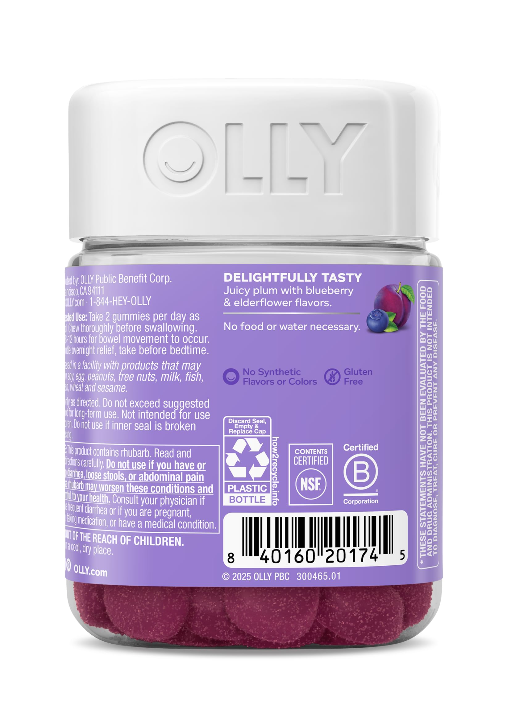 OLLY Keep it Movin, Occasional Constipation Support,* Plum Berry - 30 Count — Amazon image 7