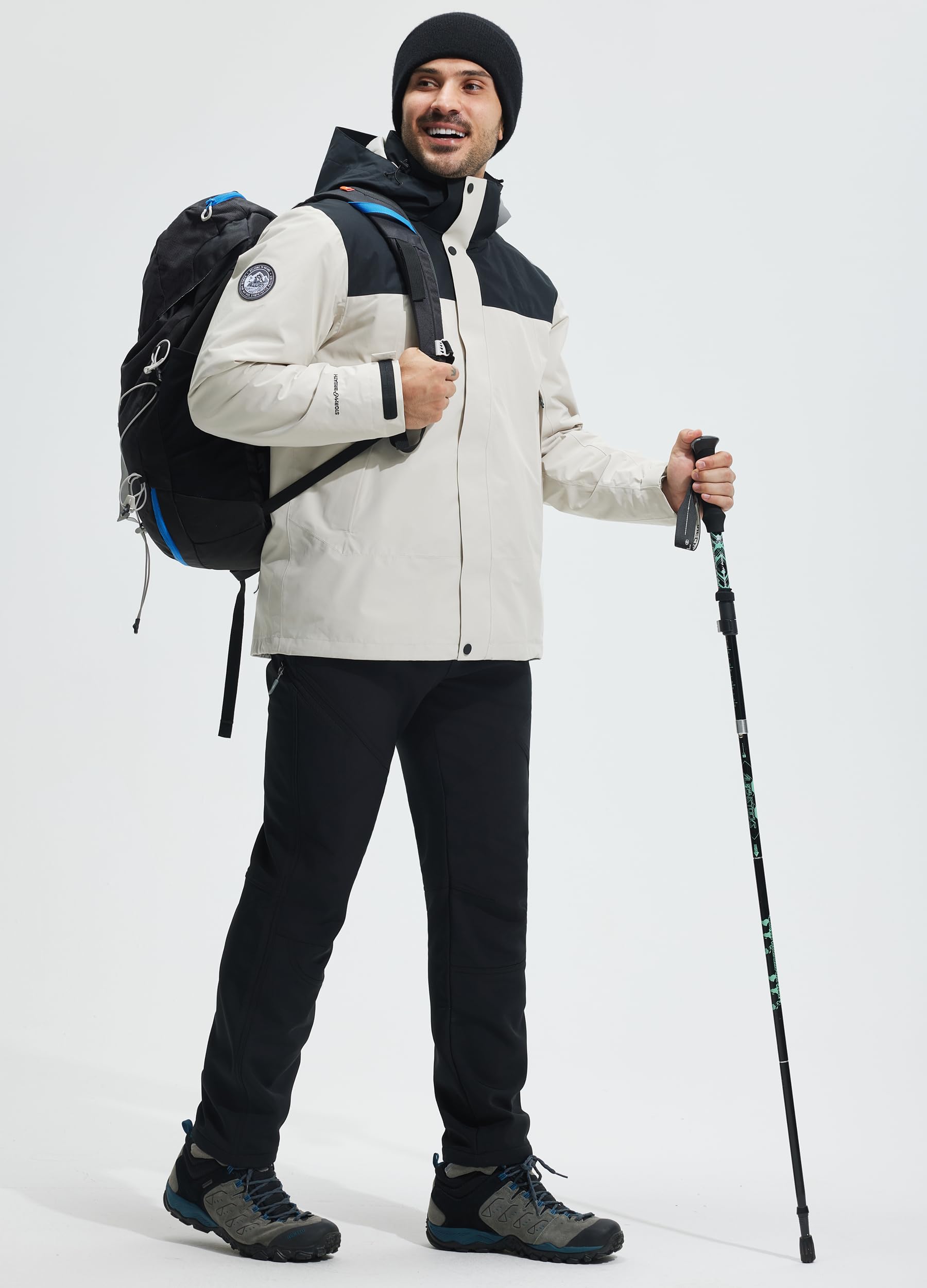 Libin Thermohose Herren Winter Softshellhose Wasserdicht Winddicht Gefüttert Skihose Wanderhose Winterhose Outdoorhose Schneehose Regenhose Trekkinghose