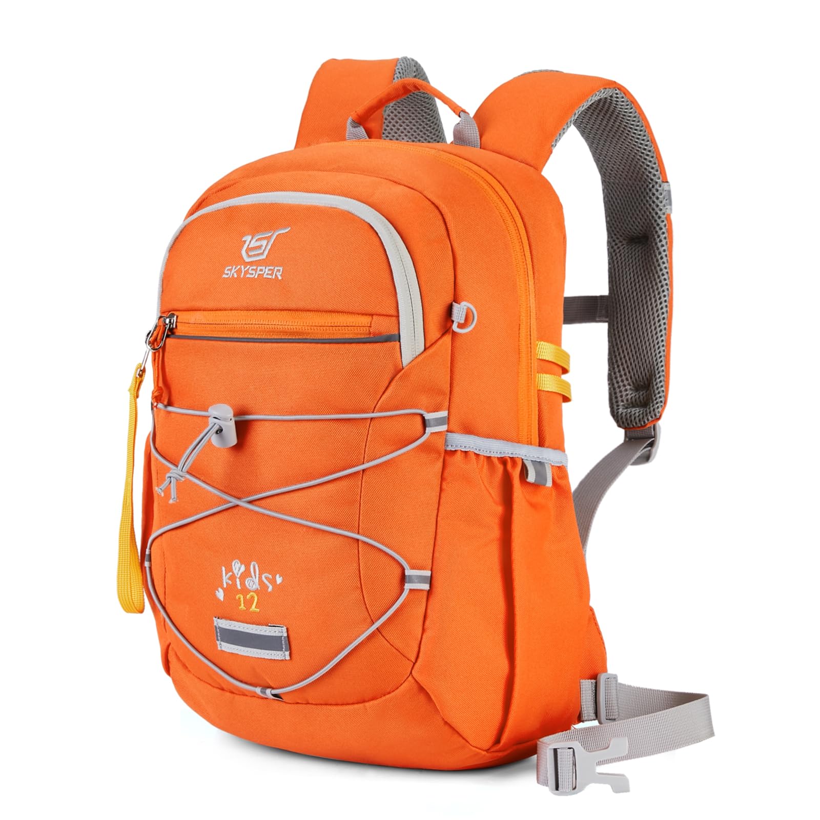 SKYSPER Kids Backpack 12L Children School Bag Child Boy Girl Pack Ages 4-8 for Traveling Day Trips Classes Camping(Orange)