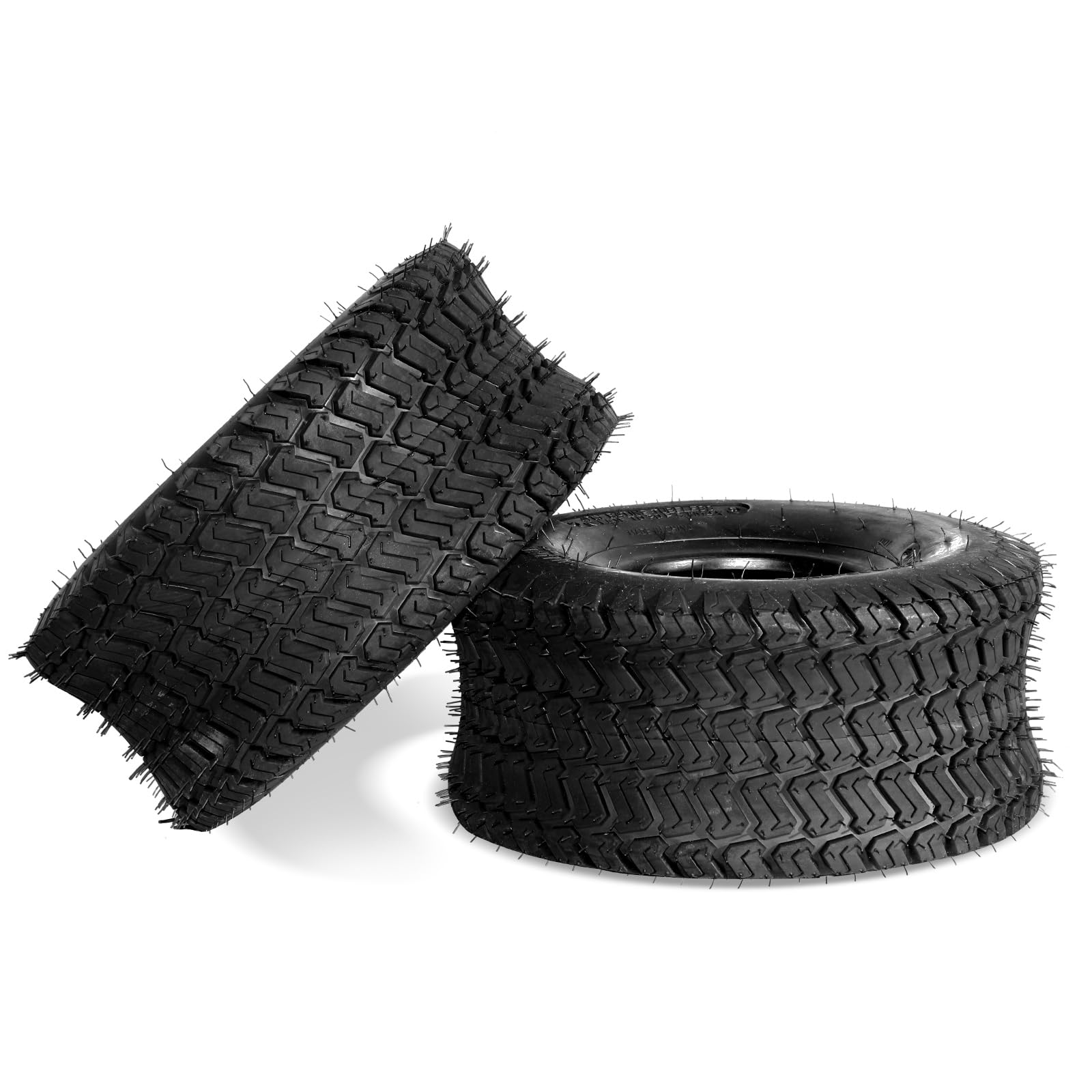15x6.00-6 Lawn Mower Turf Tires 15x6.00x6 Lawn & Garden Tractor Golf Cart Tires 4PR Tubeless 15/6-6 Pack of 2